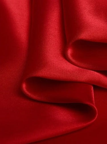 Red Silky Stretch Satin – KikiTextiles