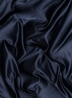 Navy Duchesse Satin Fabric, Dark Blue Bridal Shiny Satin by yard, Navy Heavy Satin Fabric for Wedding Dress, Gown in navy color, Satin for woman, Satin on discount, buy satin online, premium satin, cheap satin