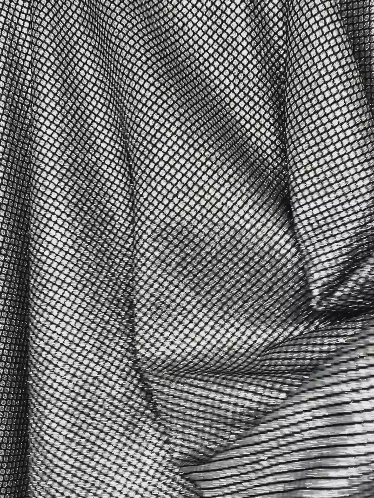 Silver Diamond Glitter Fabric