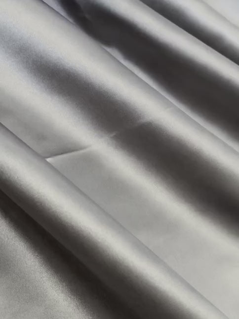 Dark Grey Duchesse Satin