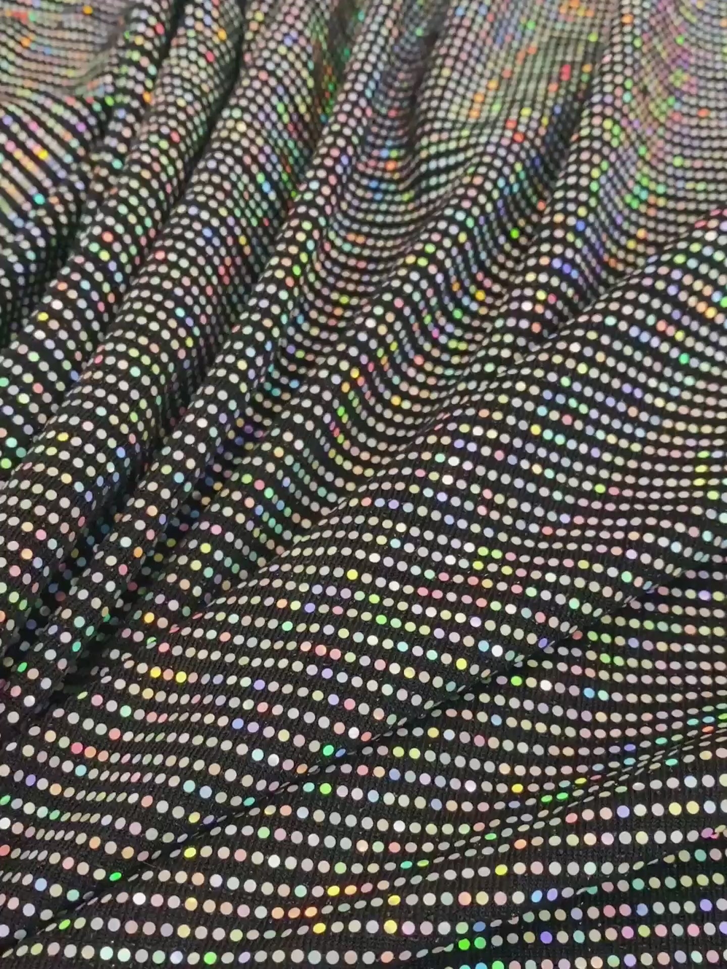 rainbow spandex fabric, hologram fabric, hologram spandex knit, hologram sequin fabric, flat mirror sequin fabric, rainbow sequin fabric stretch, rainbow sequins spandex material, disco ball fabric, fabric for swimwear, costume wear spandex fabric, cosplay stretch fabric, 4 way stretch sequin fabric, multicolor mirror sequin fabric, multicolor hologram knit