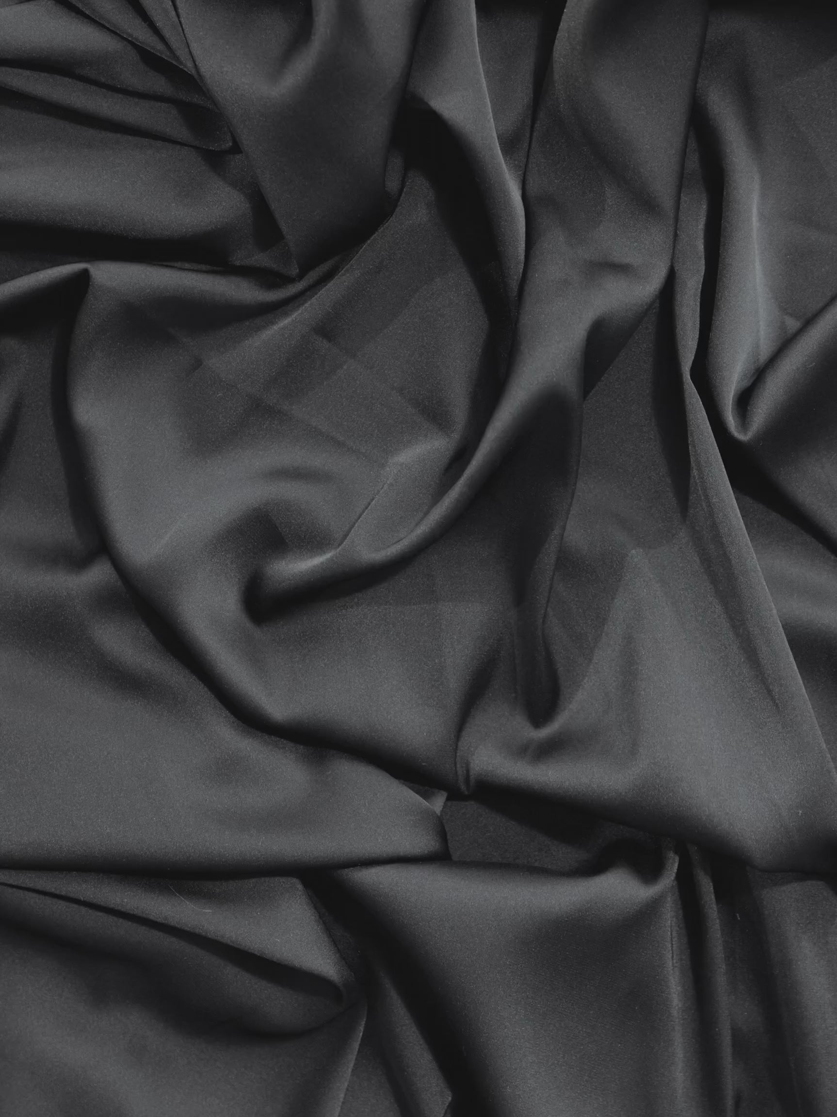 Black Heavy Satin
