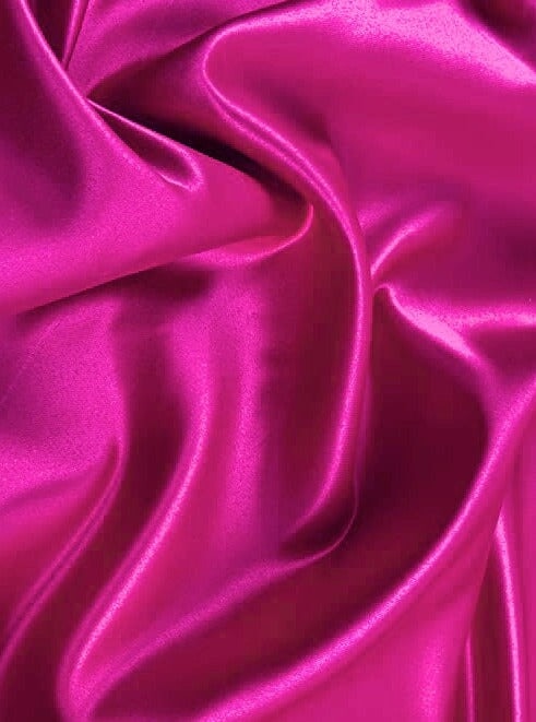 Fuchsia Duchesse Satin Fabric, Hot Pink Bridal Shiny Satin by yard, Pink Heavy Satin Fabric for Wedding Dress, fuchsia color gown, pink satin, pink color fabric, satin for woman, premium satin, best quality satin, discounted satin, cheap satin, buy satin online