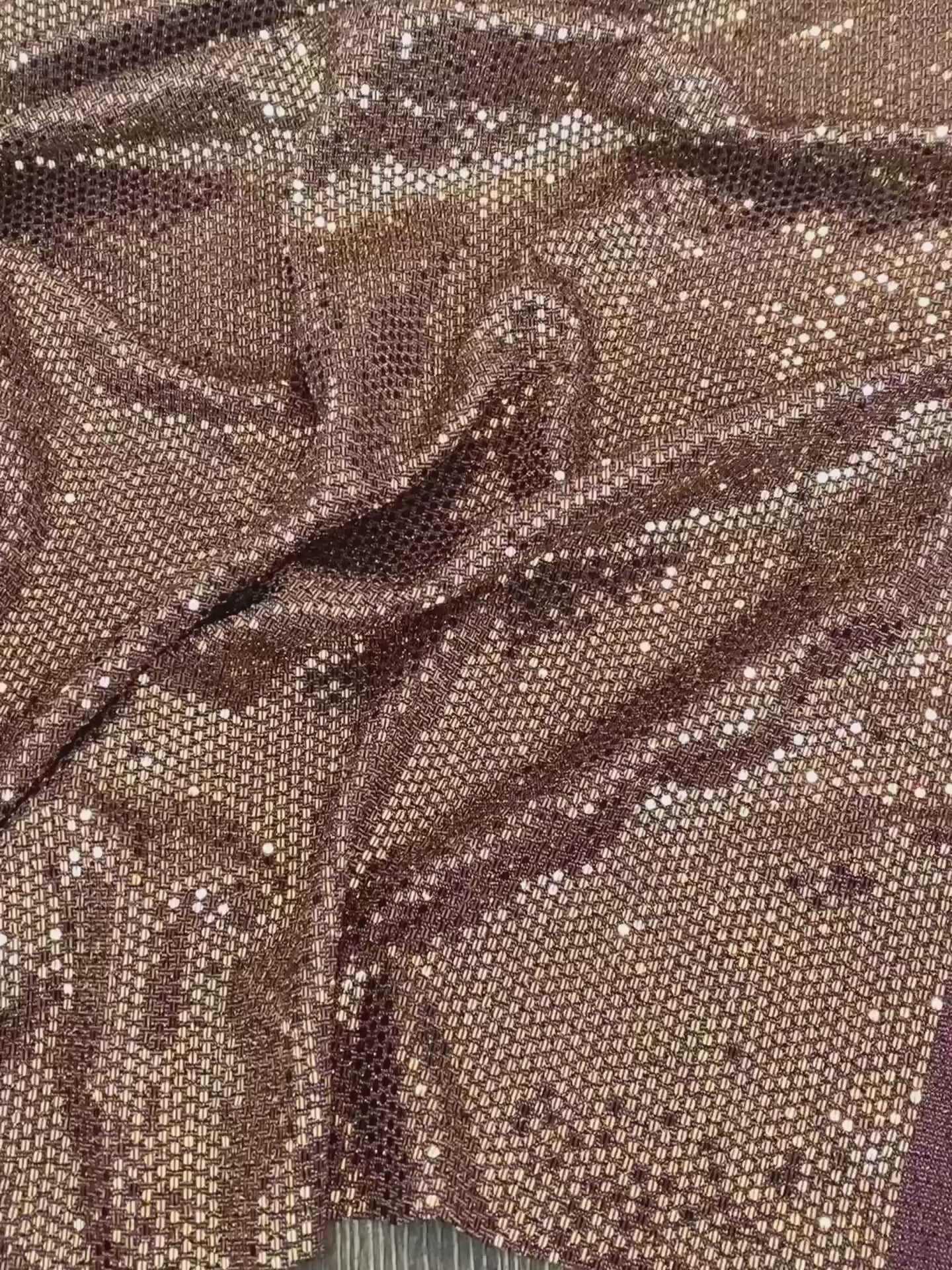 Gold Flat Mirror Stretch Sequin Knit, sequin knit on discount. gold sequin, stretch sequin knit, flat mirror nsequin material, mirror sequin knit for brides, stretch sequin fabric by the yard, gold sequin knit fabric dress