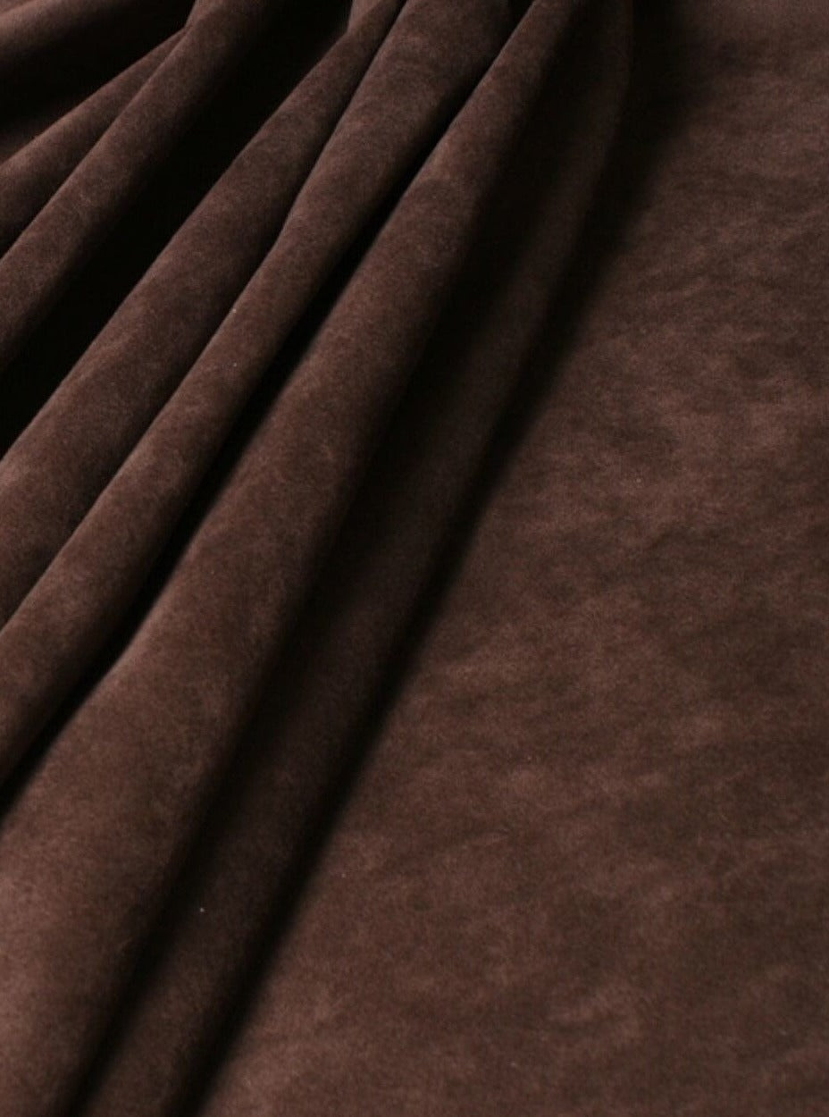 Chocolate Microsuede, dark brown microsuede, light brown microsuede, premium microsuede, microsuede for sofa, microsuede for jackets, microsuede in low price, microsuede on discount, microsuede on sale, microsuede for apparels, microsuede for furniture