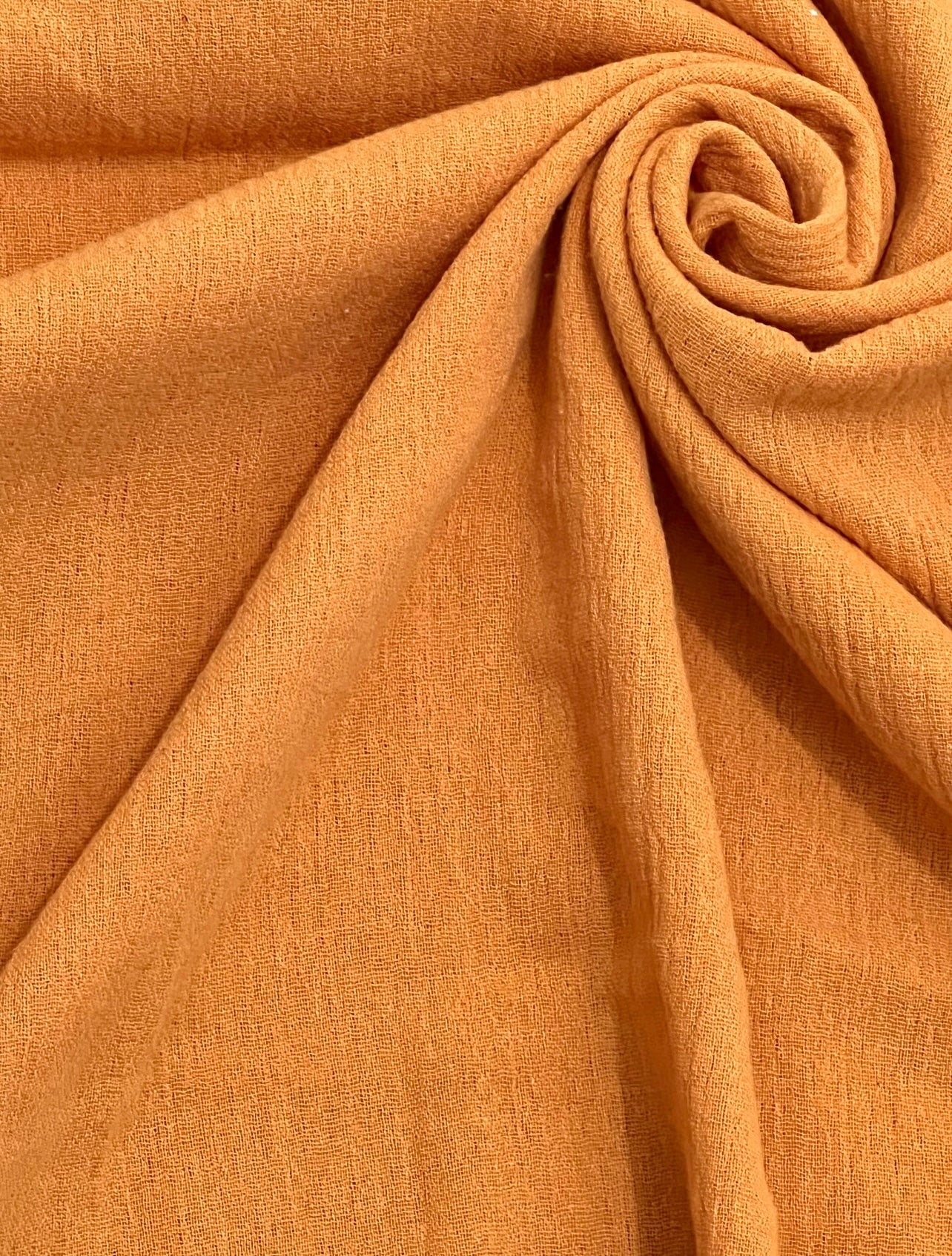 Mustard Crinkle Cotton Gauze