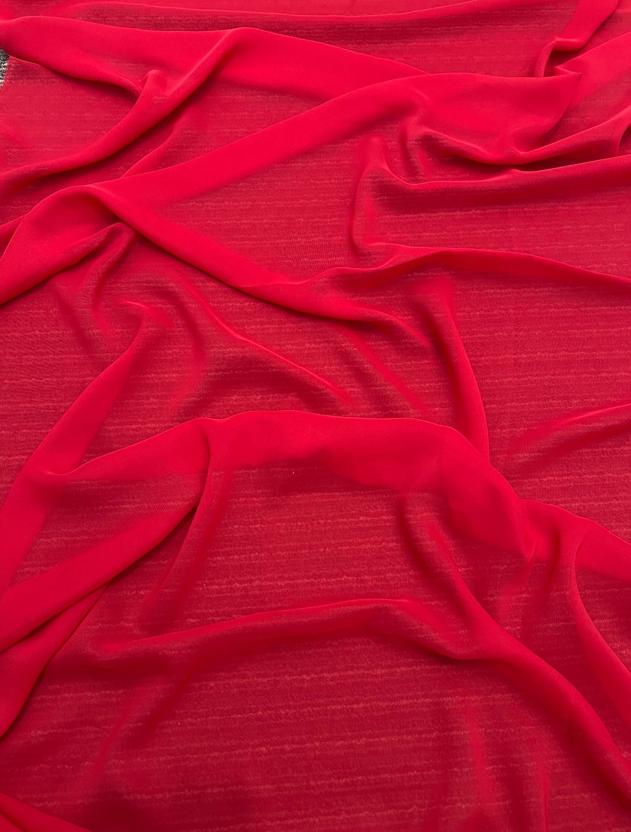 Chilli peper chiffon, dark red chiffon, light red chiffon, red chiffon, chiffon for woman, chiffon for bride, premium chiffon, chiffon in low price, chiffon for party wear, chiffon for gown