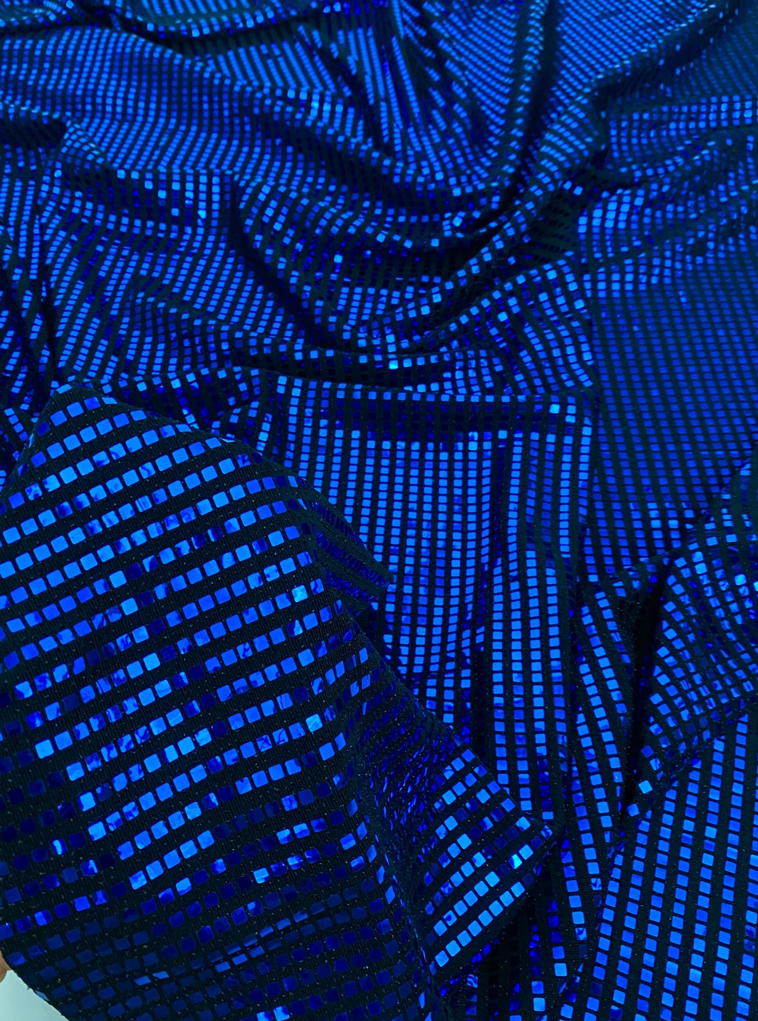 royal blue flat mirror spandex, royal blue foiled sequin fabric, royal blue flat sequin spandex metallic fabric, blue sequin spandex, light blue mirror foiled sequin spandex, dark blue mirror foiled sequin spandex, aqua blue mirror foiled sequin spandex, ocean blue mirror foiled sequin spandex, premium mirror foiled sequin spandex, mirror foiled sequin spandex for woman