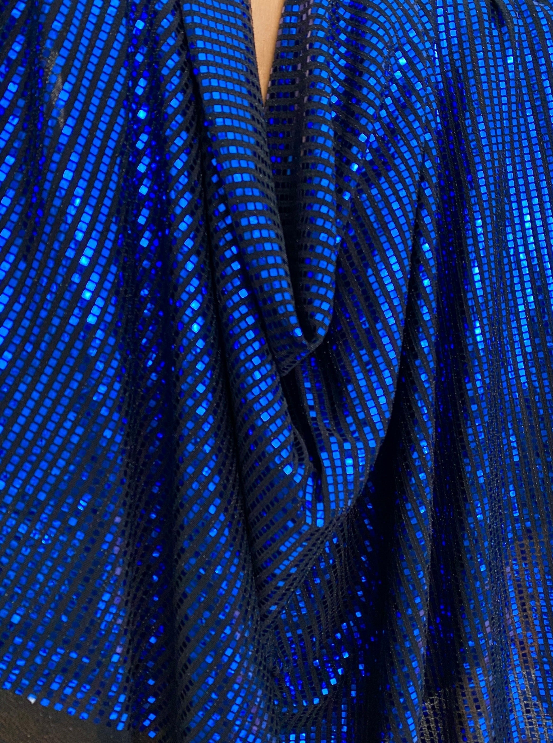 royal blue flat mirror spandex, royal blue foiled sequin fabric, royal blue flat sequin spandex metallic fabric, blue sequin spandex, light blue mirror foiled sequin spandex, dark blue mirror foiled sequin spandex, aqua blue mirror foiled sequin spandex, ocean blue mirror foiled sequin spandex, premium mirror foiled sequin spandex, mirror foiled sequin spandex for woman