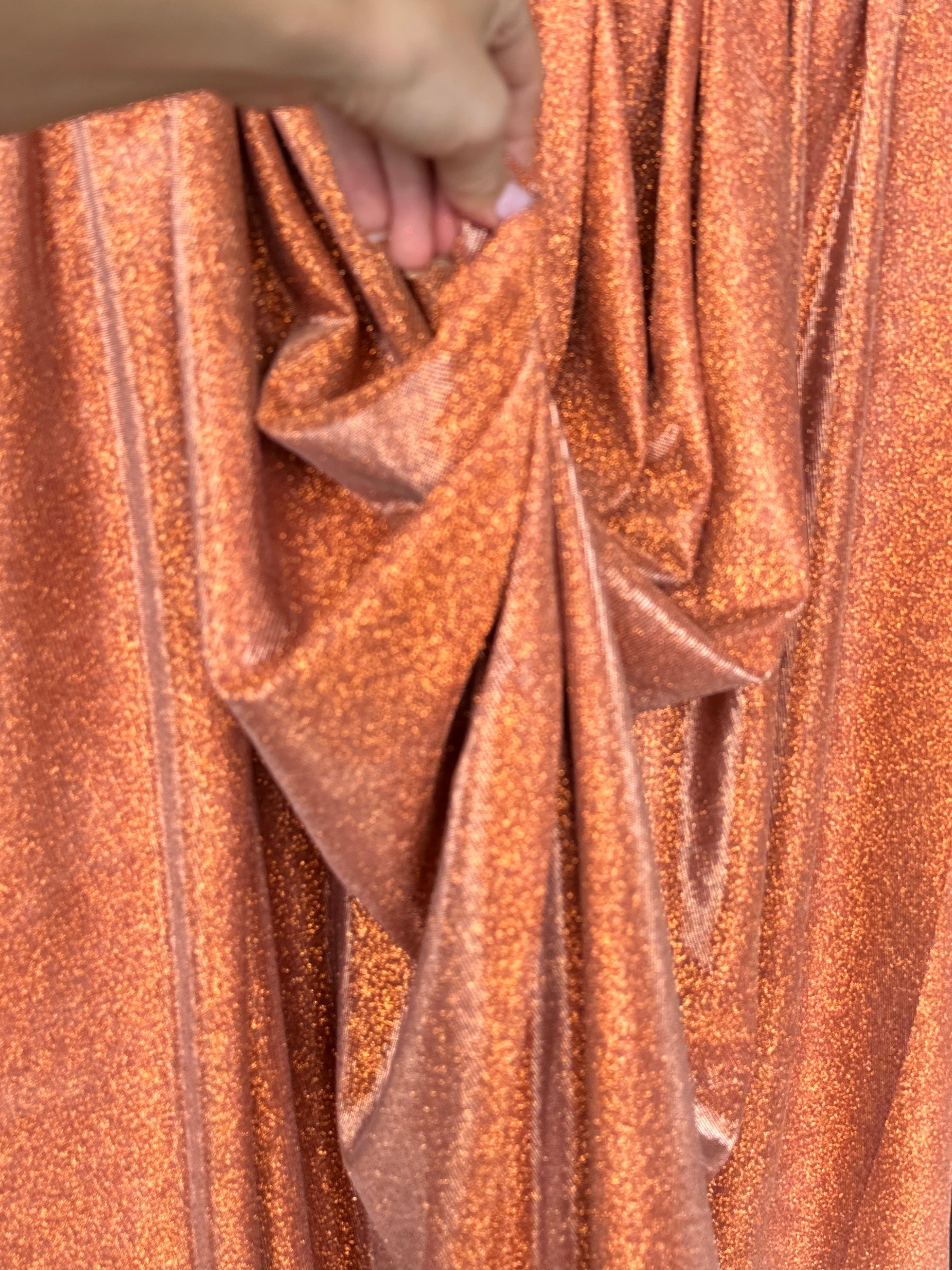 rust metallic lurex, rusty gold lurex, rust metallic lurex for woman, copper lurex, party wear metallic lurex, shiny lurex, metallic lurex for bride, lurex on discount, lurex on sale, buy metallic lurex online, lurex for gown