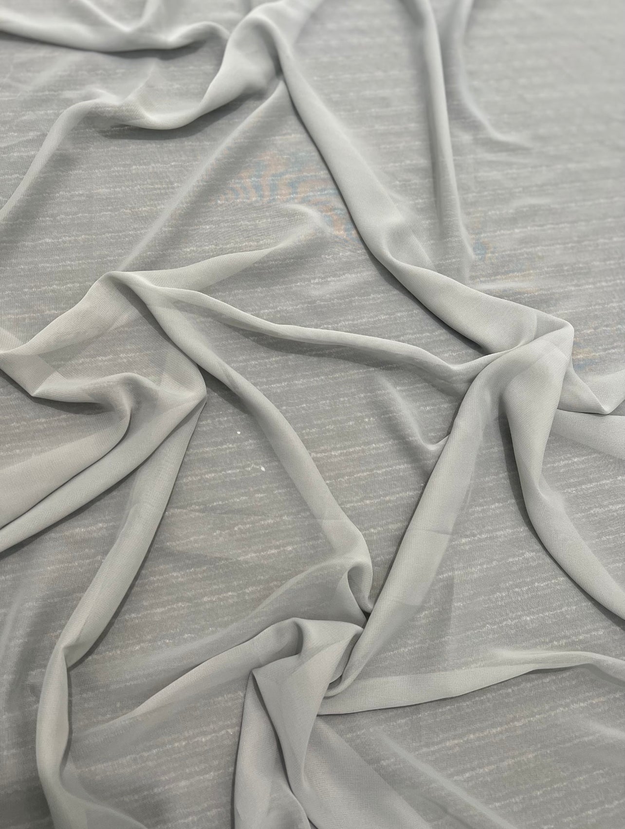 silver chiffon, gray chiffon, light gray chiffon, light silver chiffon, chiffon for woman, chiffon for bride, premium chiffon, chiffon in low price, chiffon for party wear, chiffon for gown