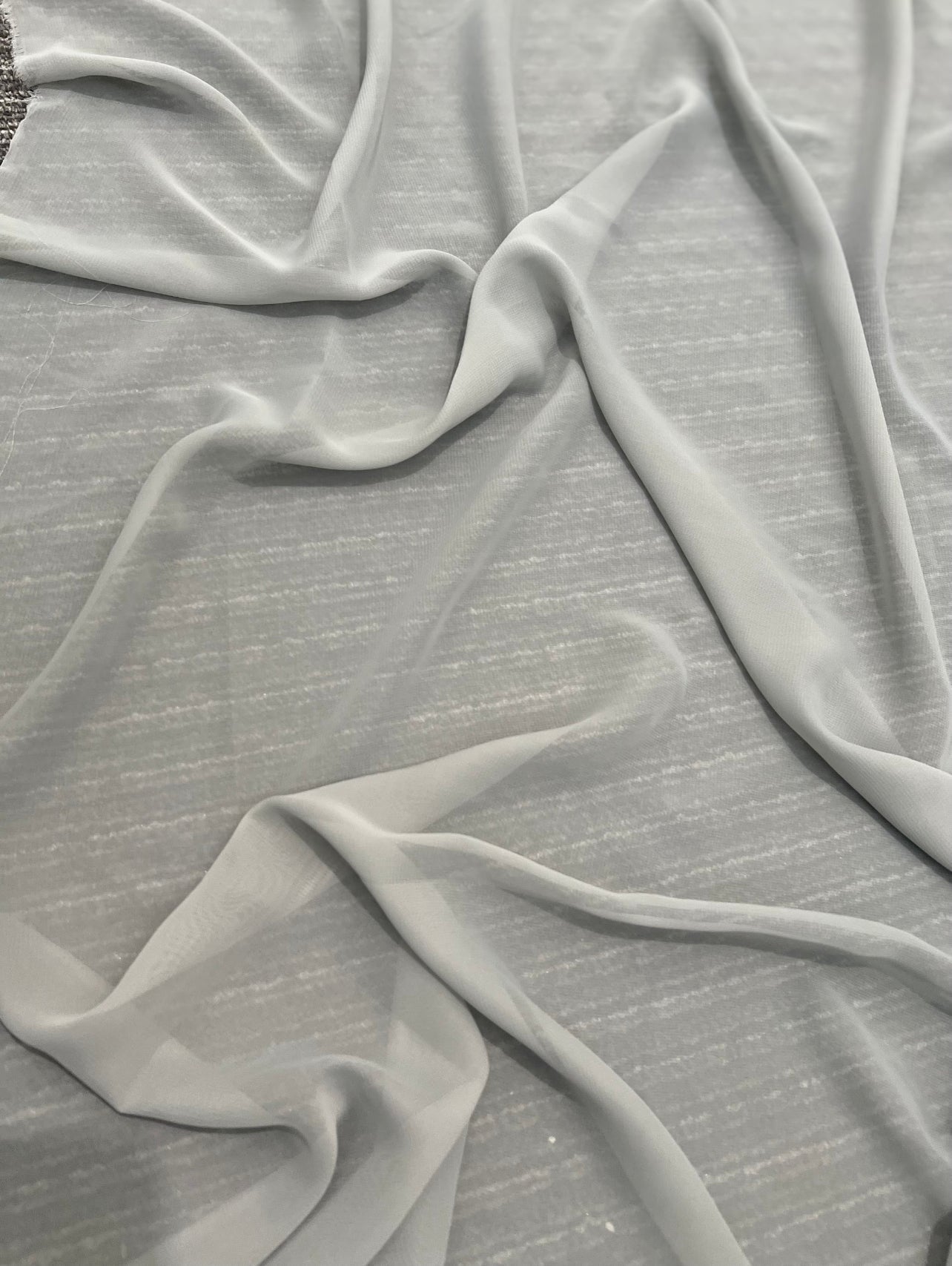 silver chiffon, gray chiffon, light gray chiffon, light silver chiffon, chiffon for woman, chiffon for bride, premium chiffon, chiffon in low price, chiffon for party wear, chiffon for gown