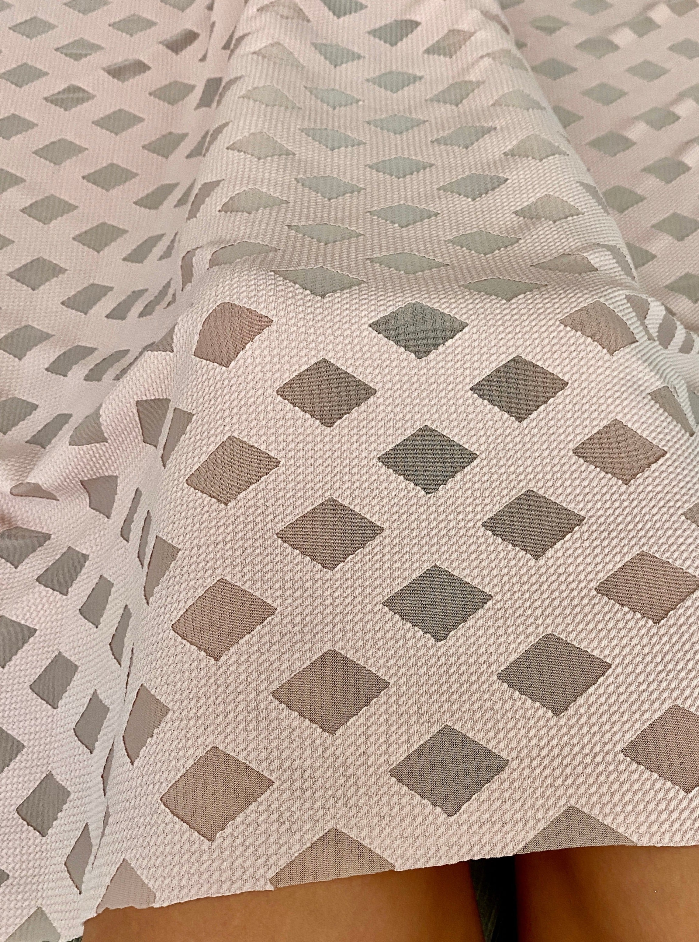 Nude Diamond Pattern Knit, diamond pattern knit fabric for woman, diamond pattern knit fabric for dress, knit fabric on discount, sale on knit fabric, buy knit fabric online, best quality knit fabric, cheap knit fabric, unique diamond knit fabric, premium knit fabric