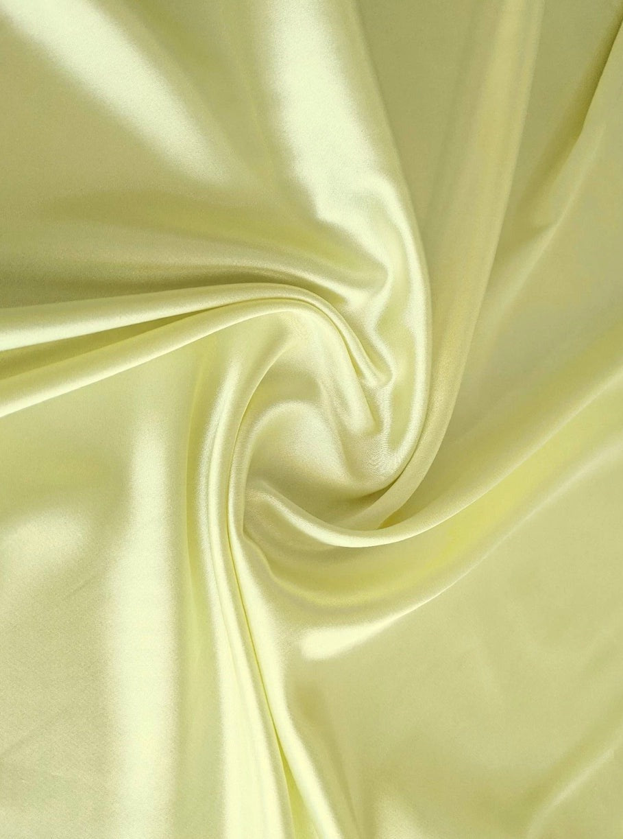  Bright Yellow Satin Fabric, Premium Quality Fabric, Lime Yellow Satin Fabric, Medium Weight Satin, Wedding Dress Fabric, Satin Sold by The Yard, Yellow fabric for woman, Satin in low price, Best quality satin, cheap satin, discounted satin, buy satin online