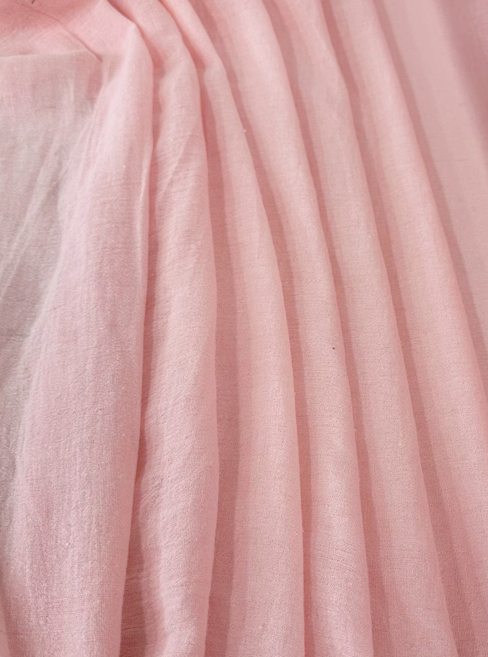 blush Crinkle Cotton Gauze, cotton gauze fabric, pink gauze fabric, light pink gauze, cotton for woman, double gauze cheap, coton gauze for bride, cotton gauze in low price