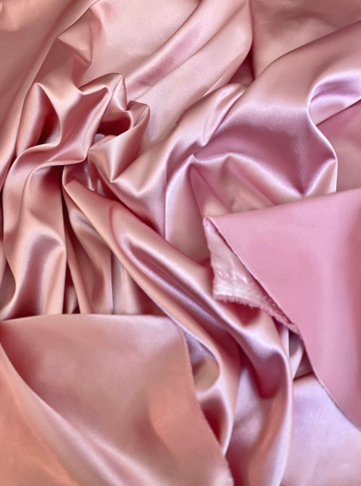 dusty rose silky stretch satin, light pink silky stretch satin, pink silky stretch satin, silky stretch satin for woman, silky stretch satin for bride, silky stretch satin on discount, silky stretch satin on sale, best quality silky stretch satin