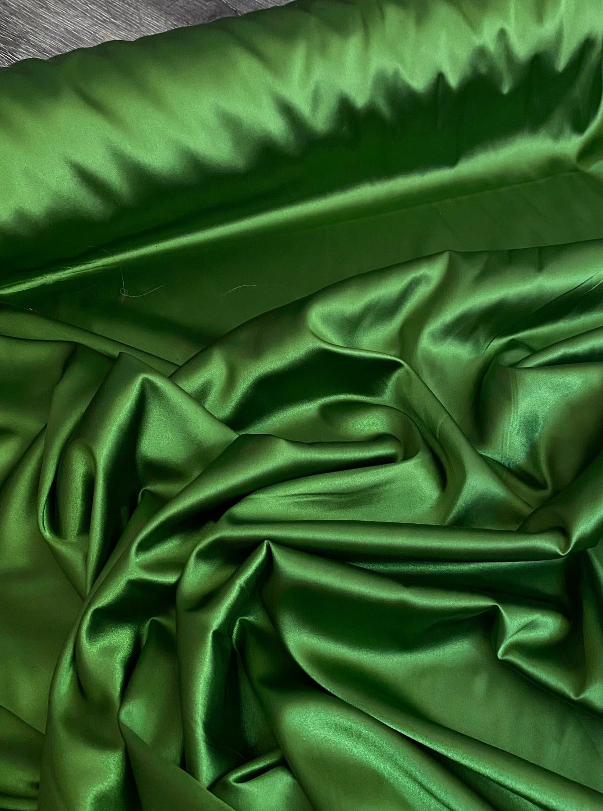 green stretch silk, emerald green silk charmeuse, bright green stretch silk charmeuse, green polyester silk, olive green silk fabric