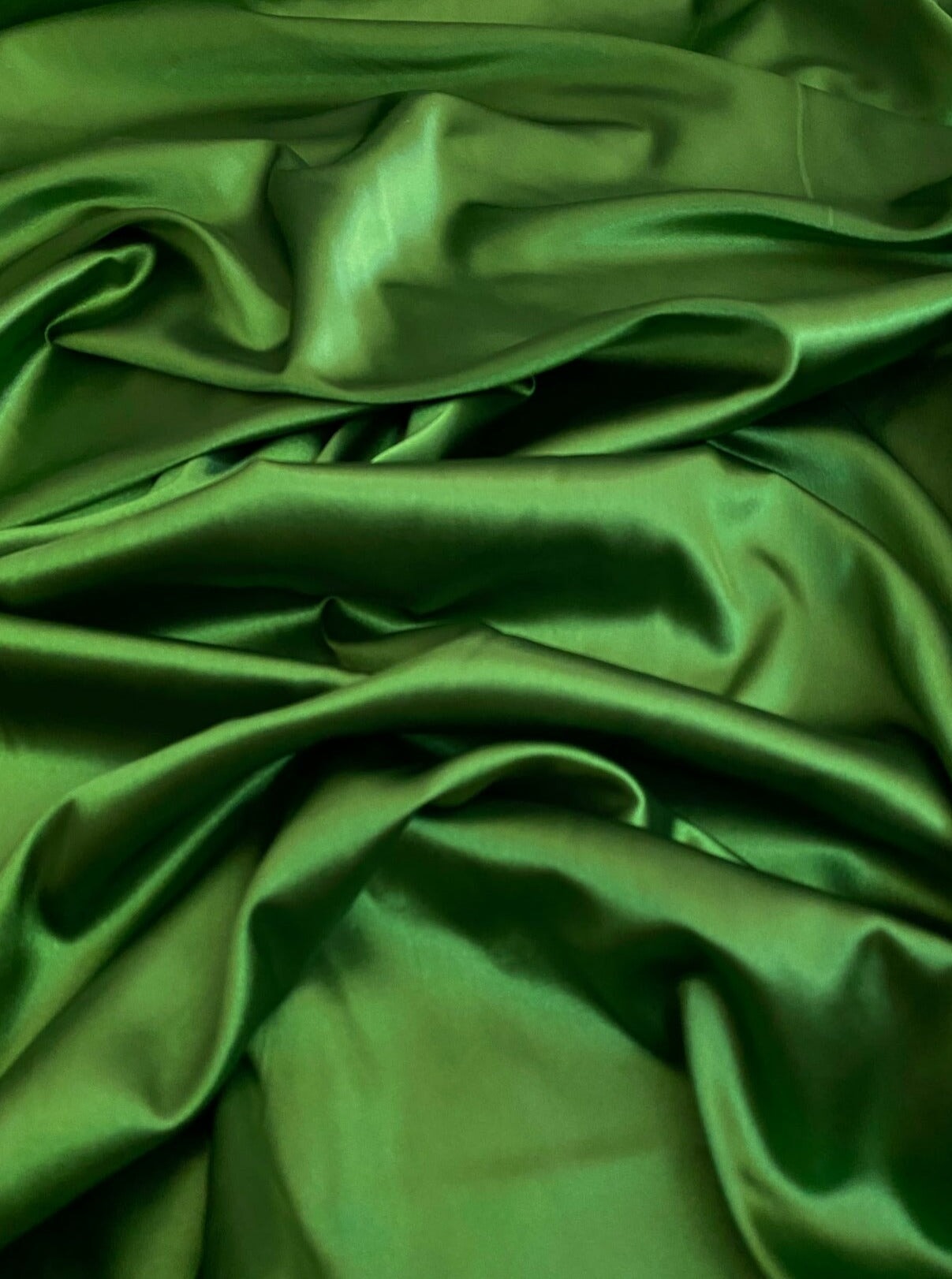 green stretch silk, emerald green silk charmeuse, bright green stretch silk charmeuse, green polyester silk, olive green silk fabric