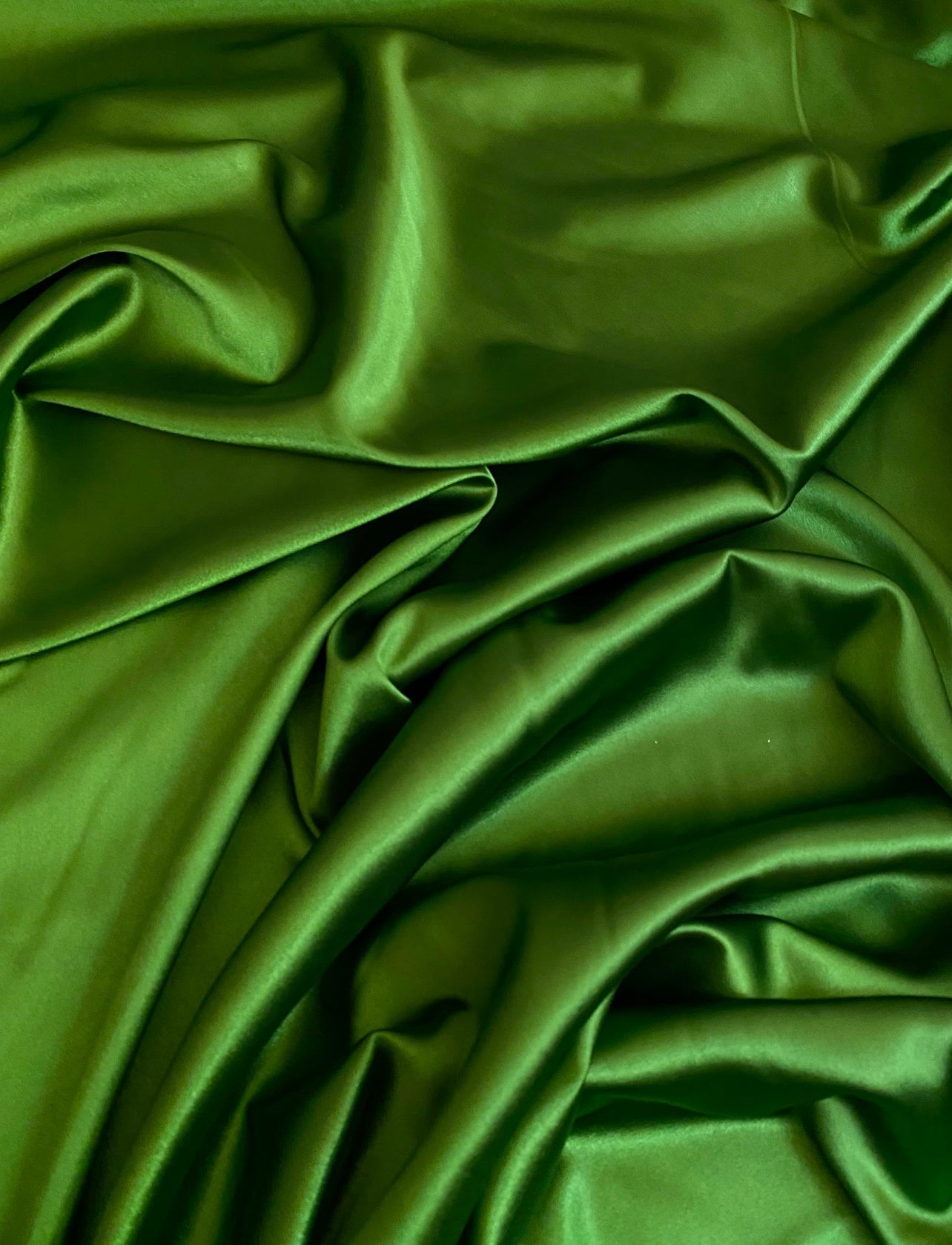 green stretch silk, emerald green silk charmeuse, bright green stretch silk charmeuse, green polyester silk, olive green silk fabric