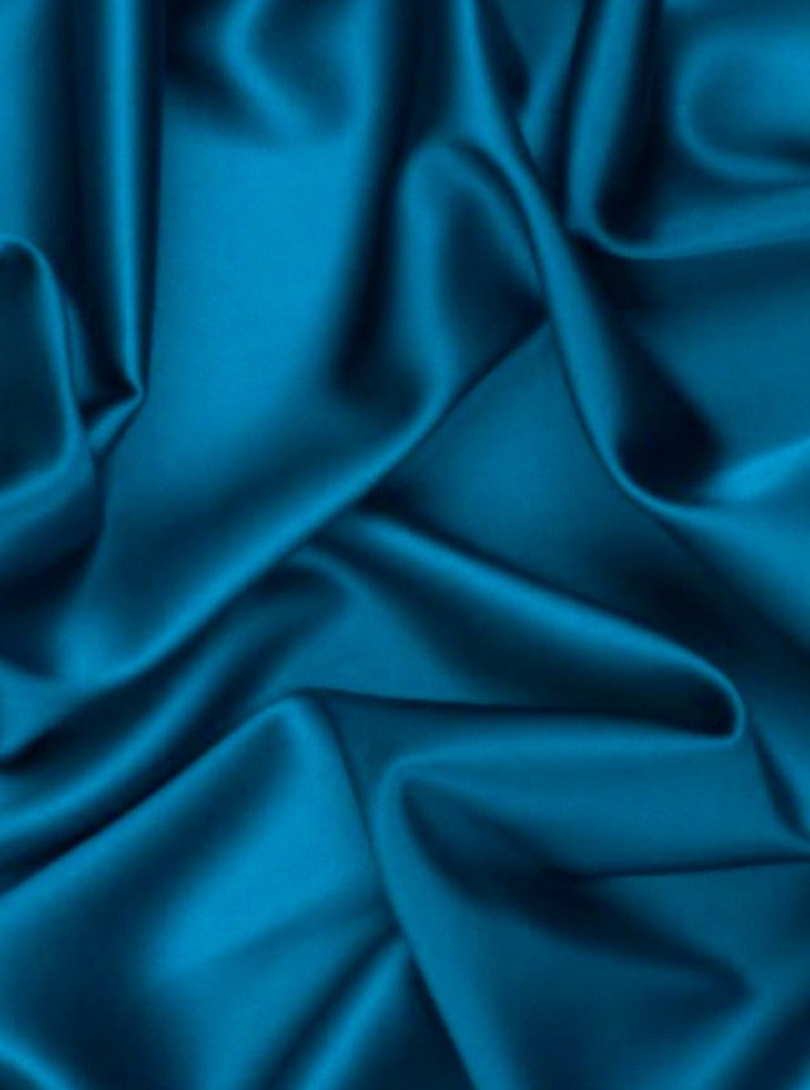 teal blue Silky Stretch Satin, dark blue Silky Stretch Satin, blue Silky Stretch Satin, ocean blue stretch Satin, Silky Stretch Satin for woman, Silky Stretch Satin for bride, Silky Stretch Satin in low price, premium Silky Stretch Satin