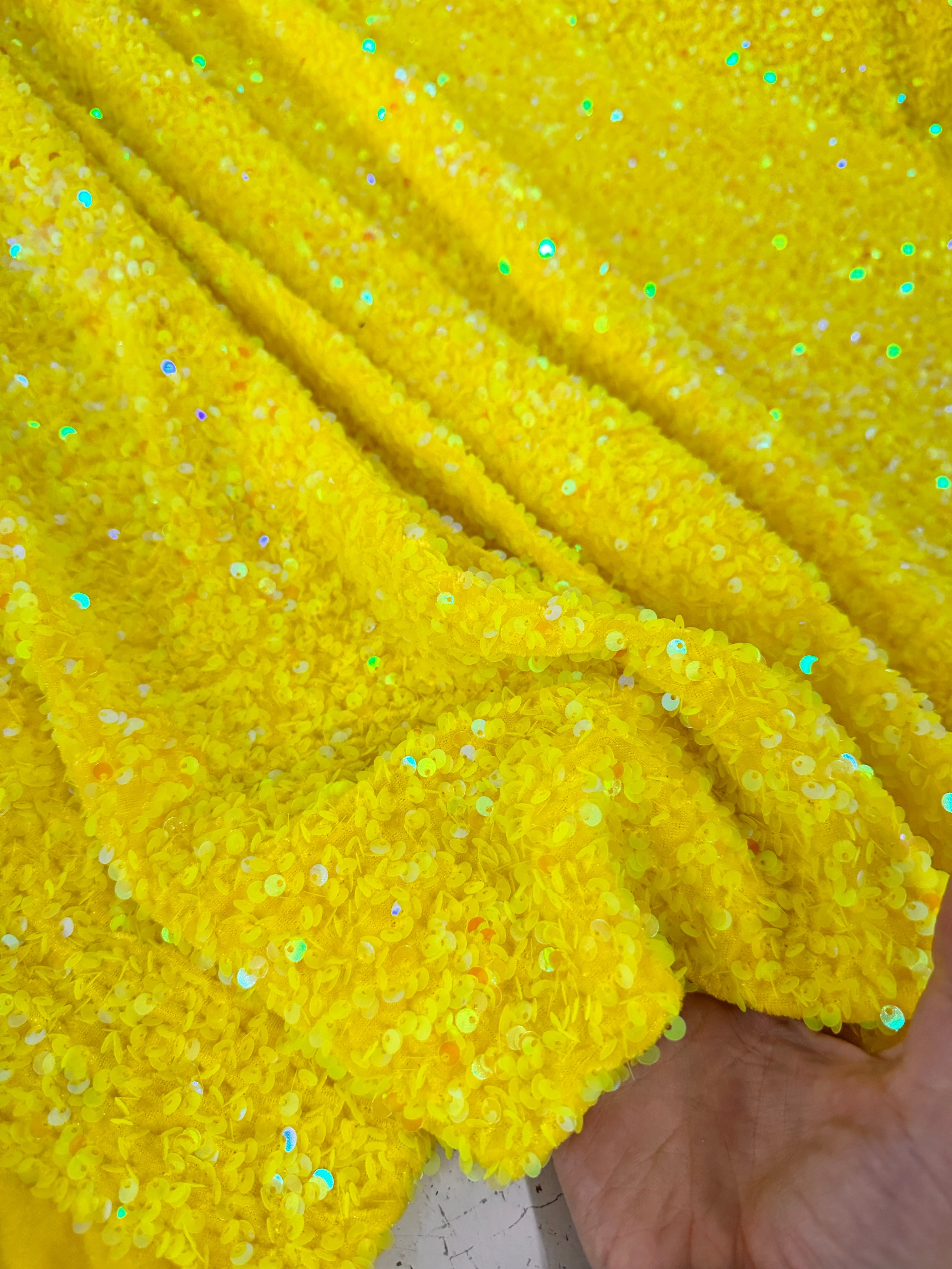 yellow sequin velvet, dark yellow sequin velvet, light yellow sequin velvet, lemon sequin velvet, yellow sequin velvet for woman, yellow sequin velvet for bride, sequin velvet on discount, sequin velvet on sale, cheap sequin velvet, sequin velvet for party wear, buy sequin velvet online