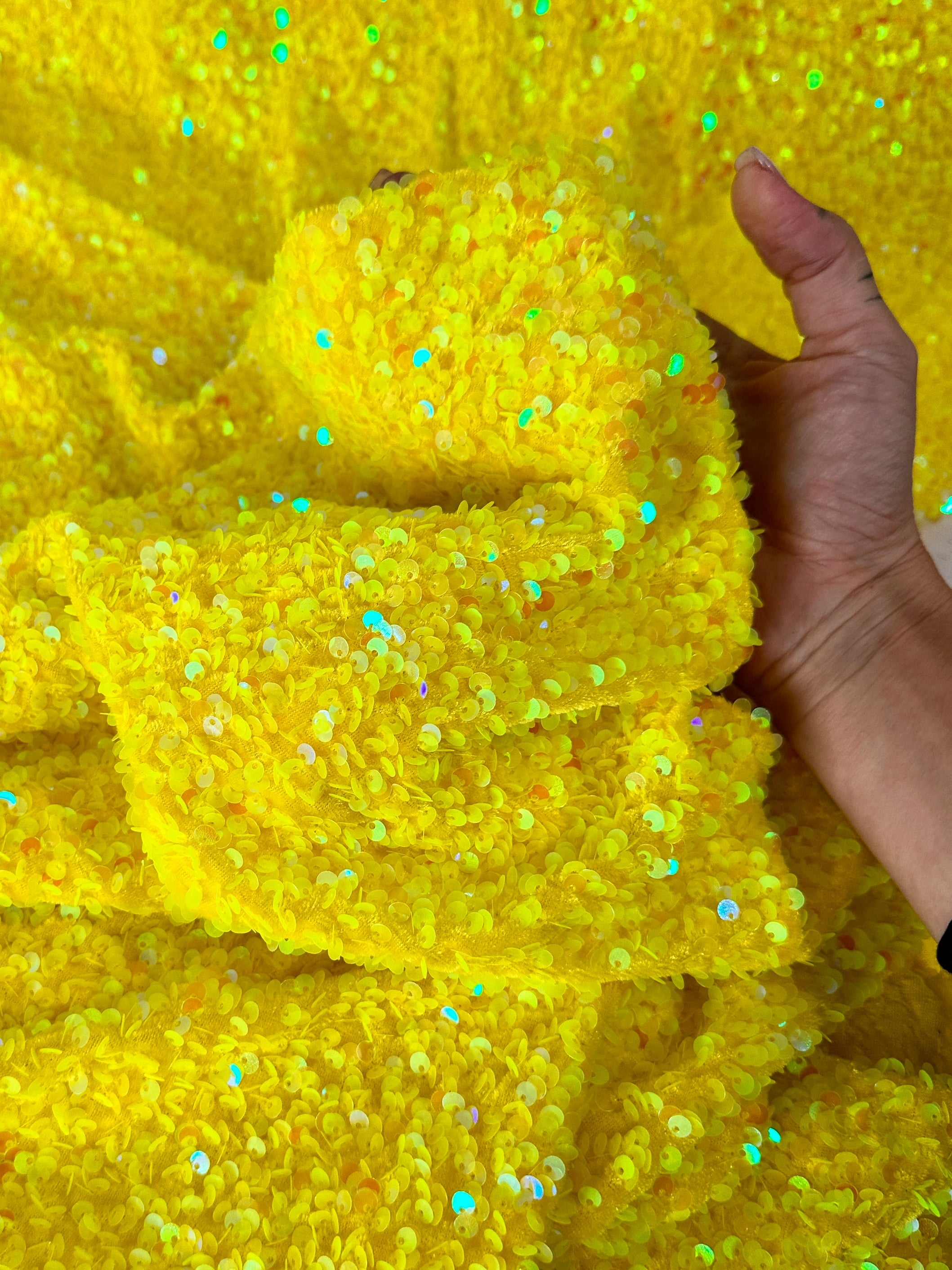 yellow sequin velvet, dark yellow sequin velvet, light yellow sequin velvet, lemon sequin velvet, yellow sequin velvet for woman, yellow sequin velvet for bride, sequin velvet on discount, sequin velvet on sale, cheap sequin velvet, sequin velvet for party wear, buy sequin velvet online