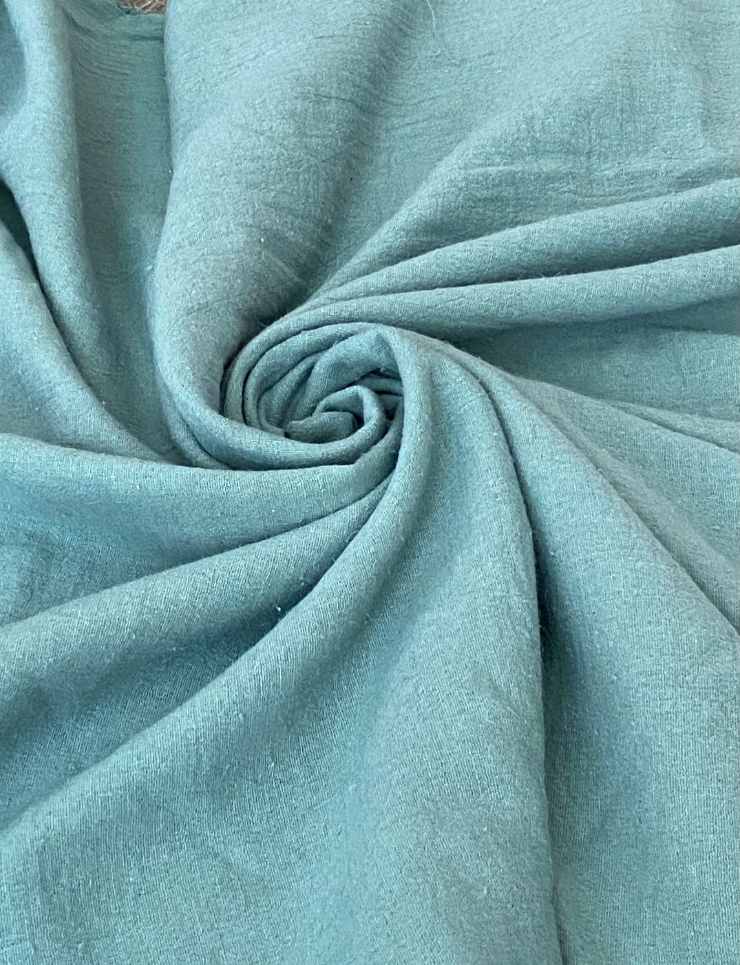 Calypso Green Crinkle Cotton Gauze, cotton gauze fabric, green gauze fabric, dark green gauze, cotton for woman, double gauze cheap, coton gauze for bride, cotton gauze in low price