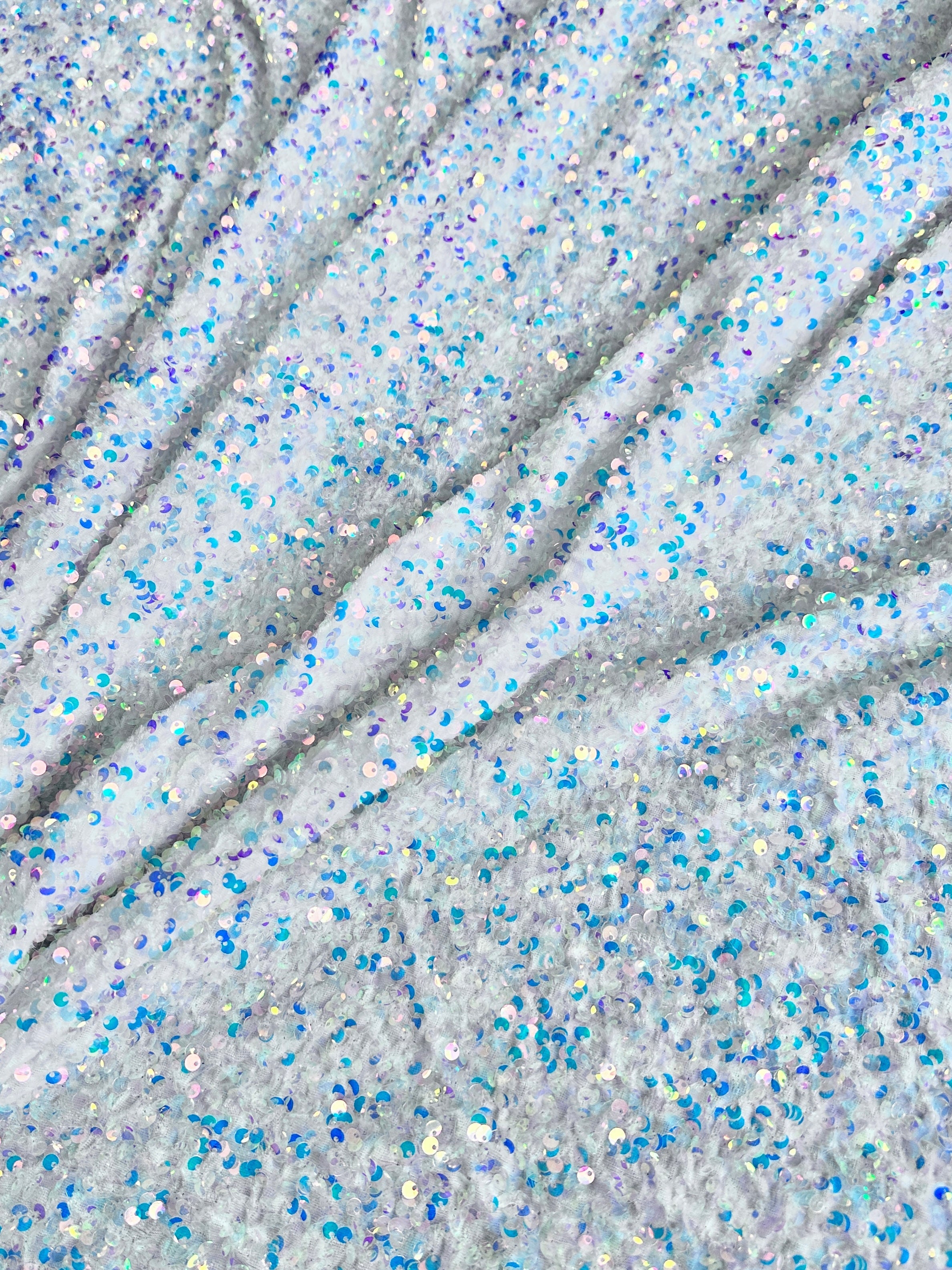  white Iridescent Sequin on Velvet, off white Iridescent Sequin on Velvet, bright white Iridescent Sequin on Velvet, milky white Iridescent Sequin on Velvet, white Iridescent Sequin on Velvet for woman, velvet cloth, whtie Iridescent Sequin on Velvet for bride, sequin stretch velvet, velvet for gown, stretch velvet, velvet fabric with sequin, solid velvet, sequin fabric for gown, 4 way stretch velvet