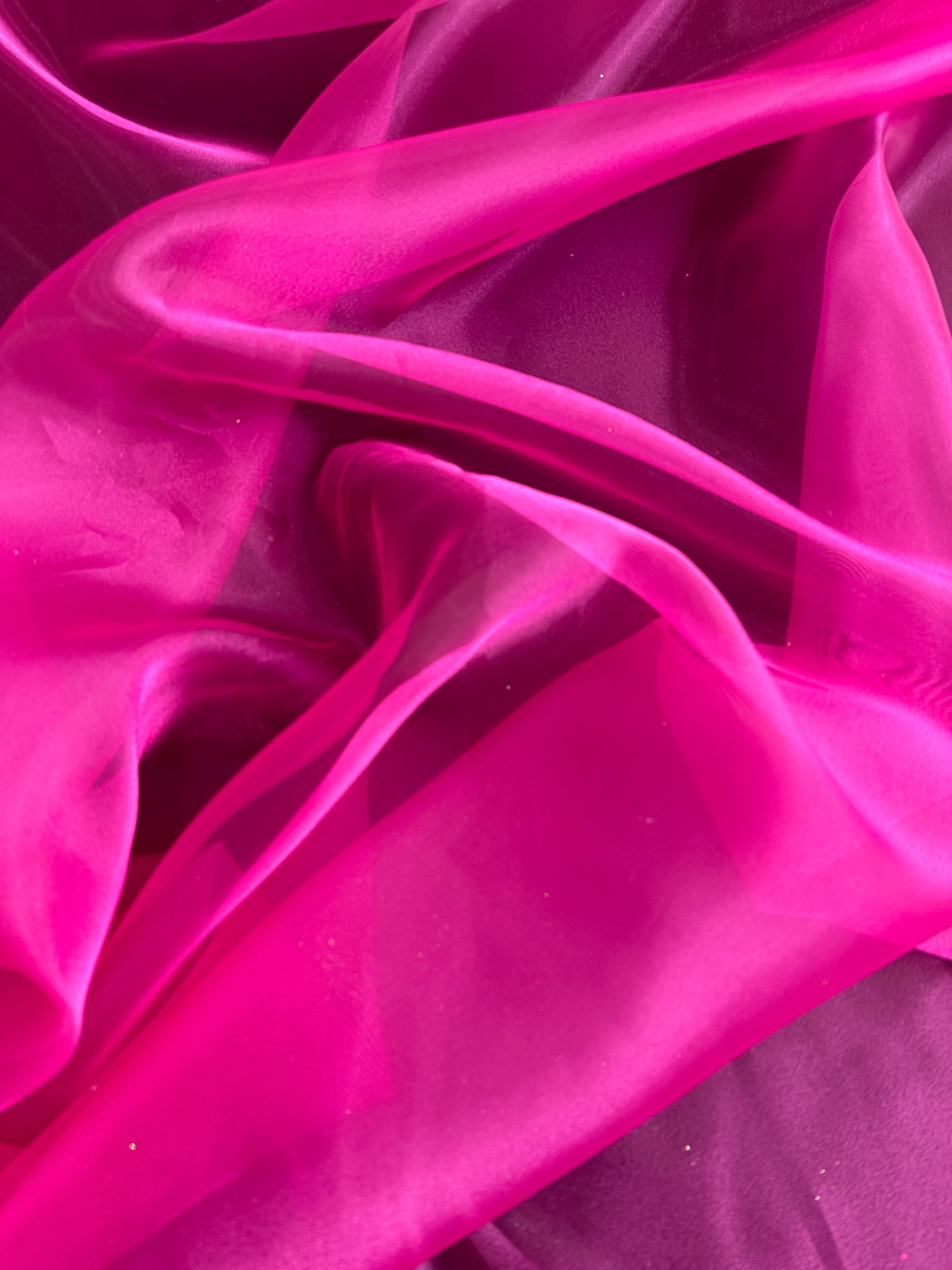 fuchsia organza, fuchsia organza for woman, bridal organza in fuchsia color, pink organza, light pink organza, rose pink organza, bese quality organza, buy organza online, organza in low price, organza on sale