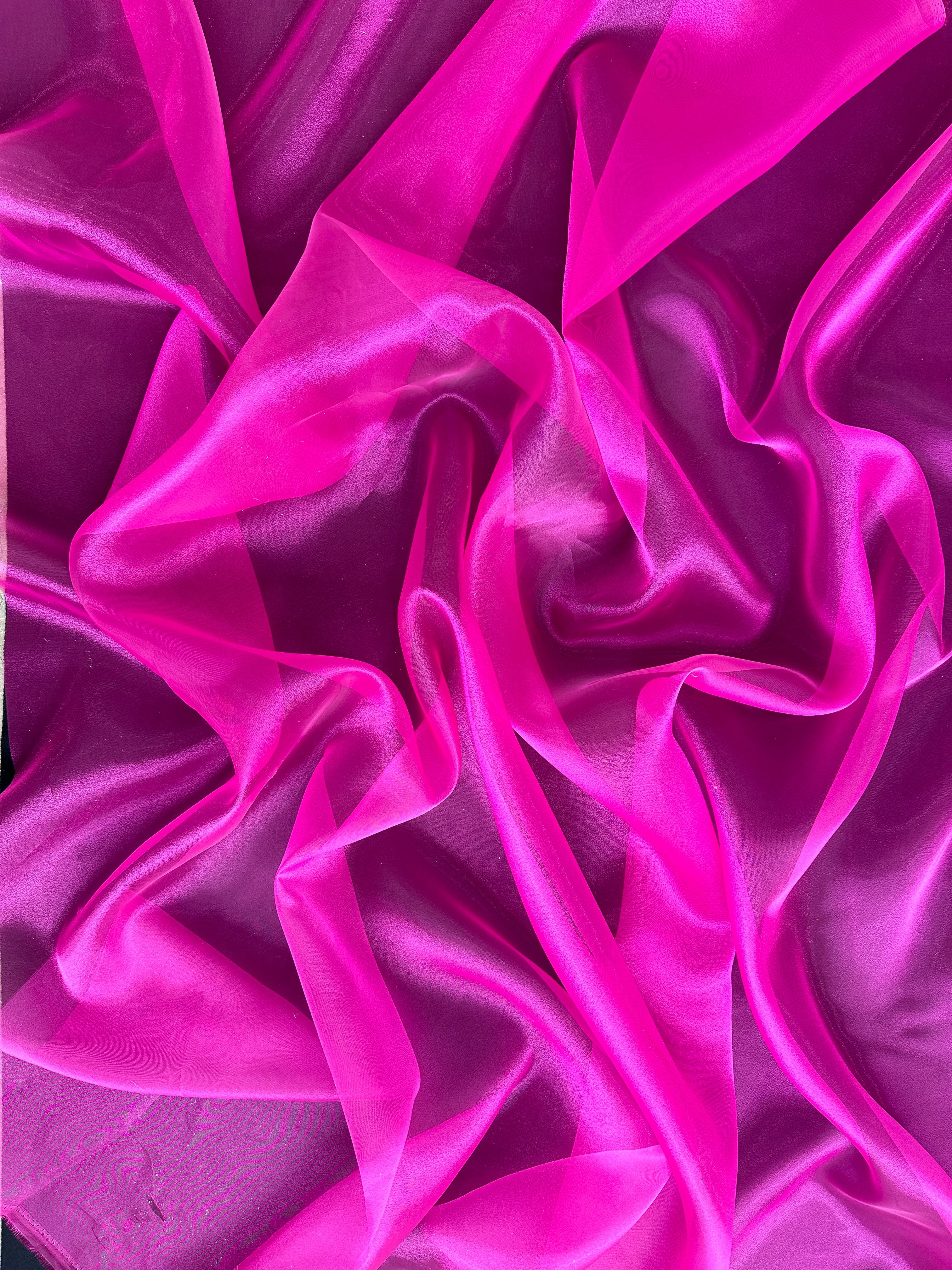 fuchsia organza, fuchsia organza for woman, bridal organza in fuchsia color, pink organza, light pink organza, rose pink organza, bese quality organza, buy organza online, organza in low price, organza on sale