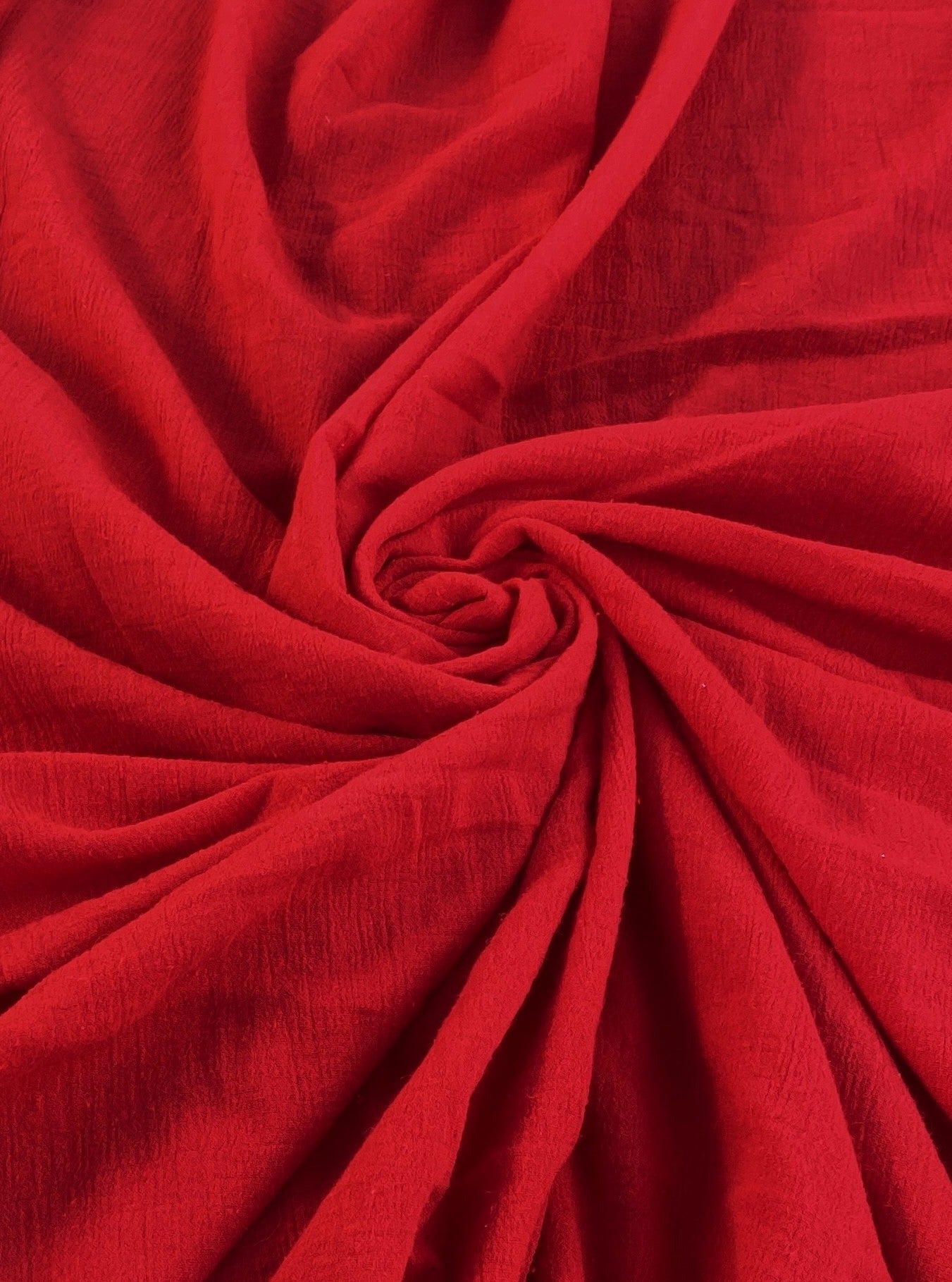 red gauze fabric, red cotton gauze fabric, red cotton fabric, red crinkle gauze. red textured gauze fabric, fabric for swaddles fabric for baby, baby fabric red, red natural fabric