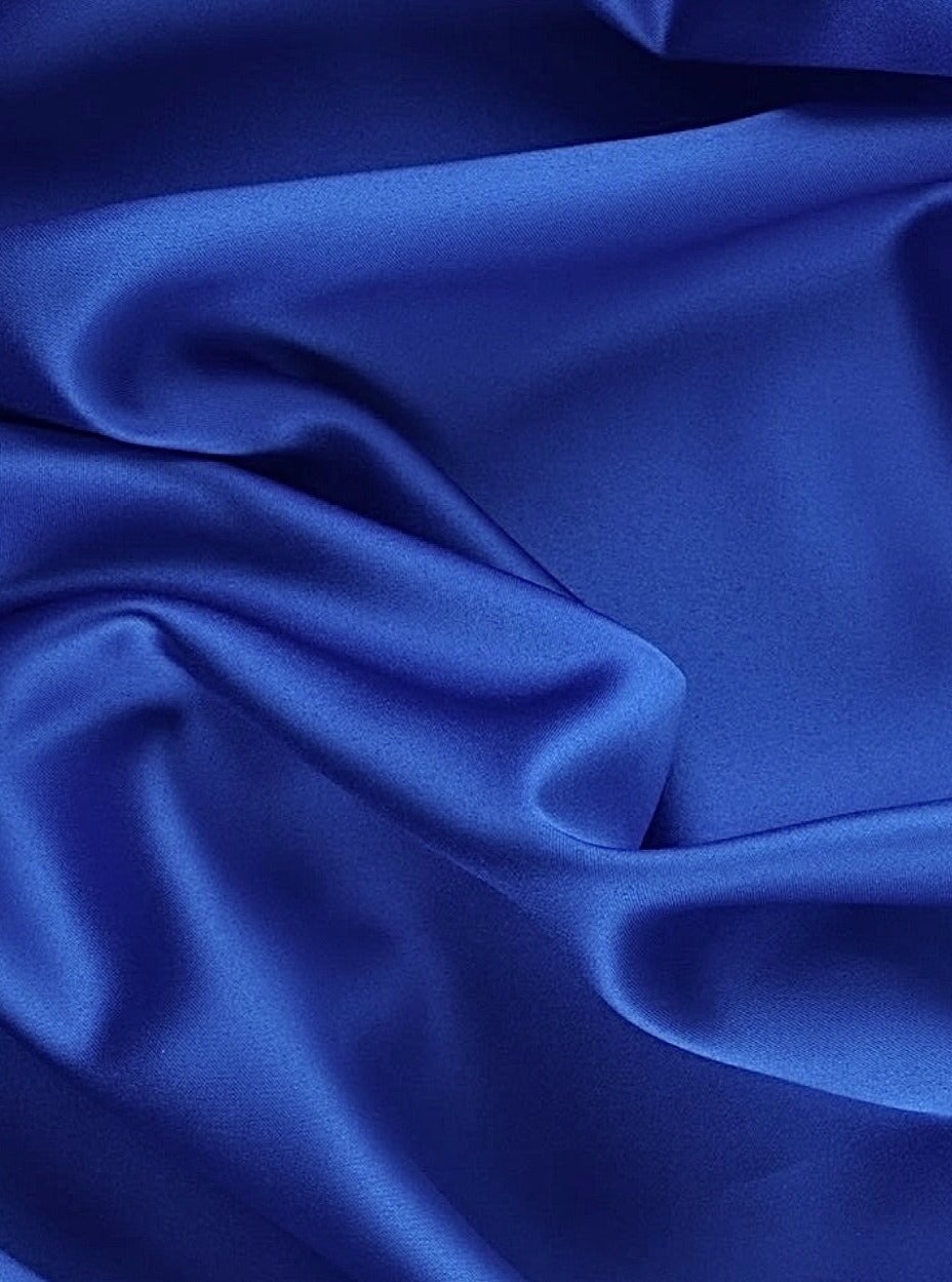 Blue Duchesse Satin Fabric, Royal Blue Bridal Shiny Satin by yard, Dark Blue Heavy Satin Fabric for Wedding Dress, blue gown, blue satin, aqua blue satin, light blue satin, dark blue satin, satin for woman, premium satin, best quality satin, buy satin online, cheap satin, luxury satin