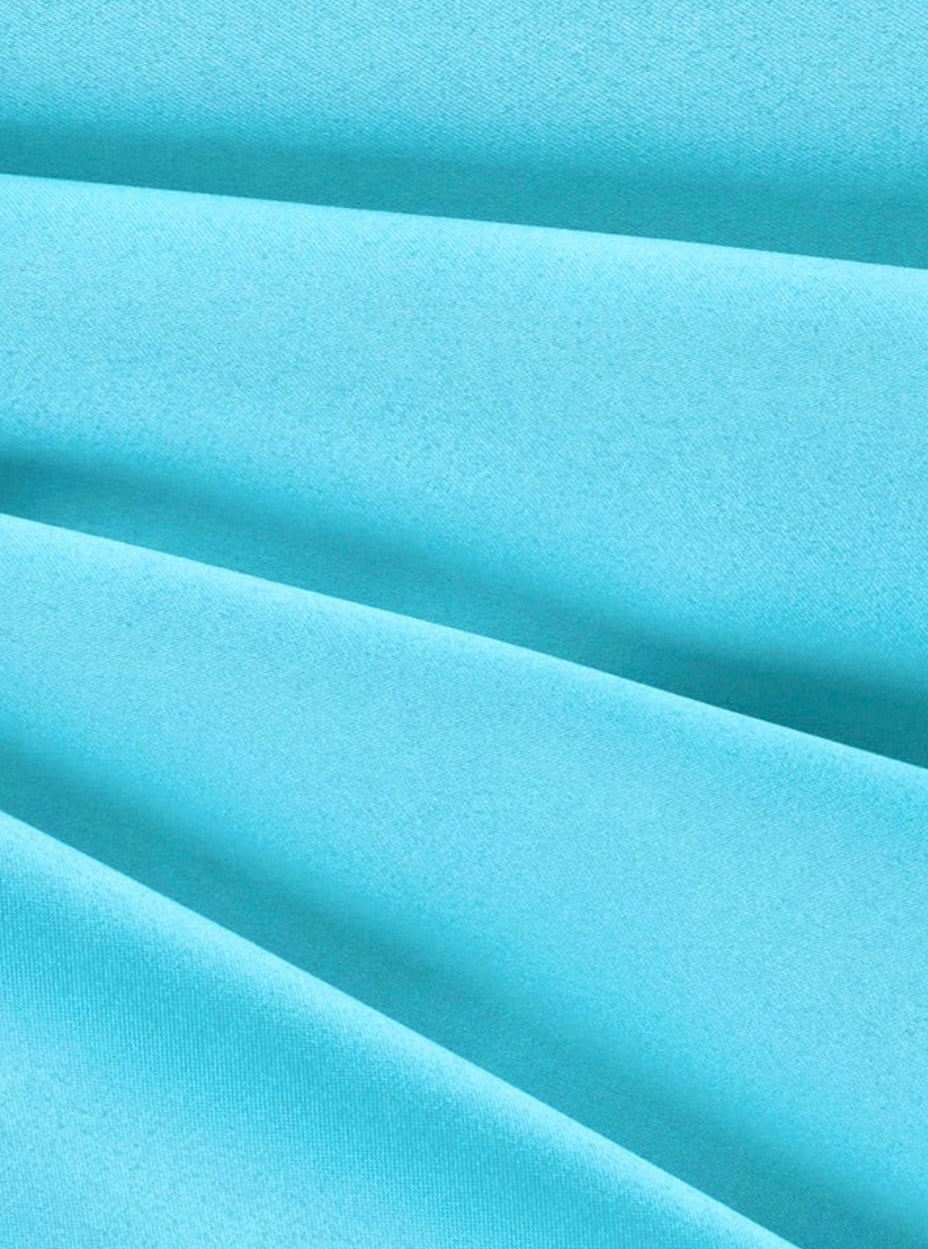Light Turquoise Satin Fabric, Silky Satin Fabric Blue, Bridal Satin Medium Weight, Satin for gown, Shiny Satin, Turquoise Silk by the yard, satin for bride, brides fabric on discount, luxury satin, best quality satin, silky satin, buy satin online, satin on sale, cheap satin, fancy satin