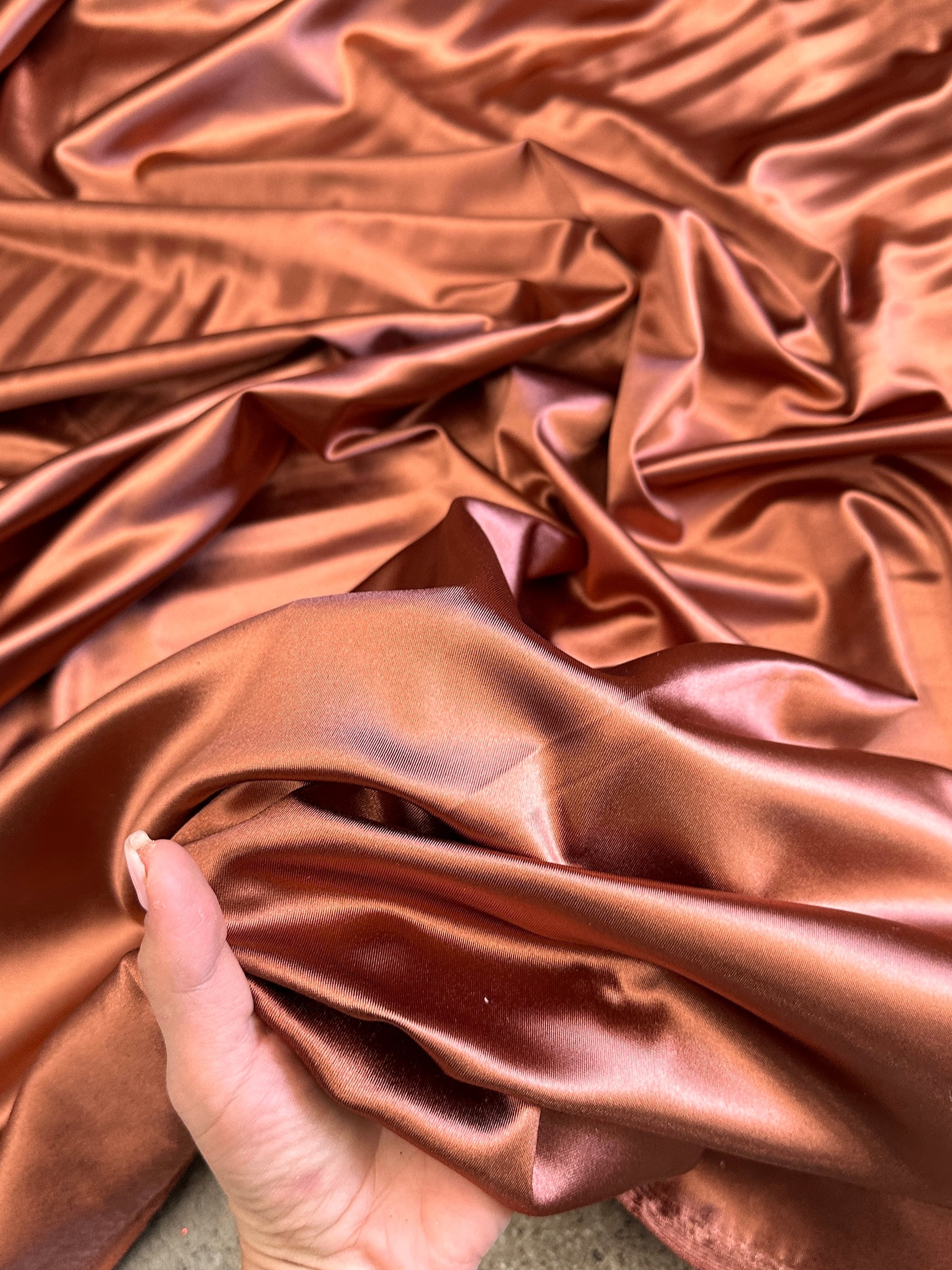 copper nylon spandex, dark red nylon spandex, dark brown nylon spandex, maroon nylon spandex, shiny nylon spandex for woman, shiny nylon for bride, spandex for swim wear, premium spandex, spandex on sale, low price spandex