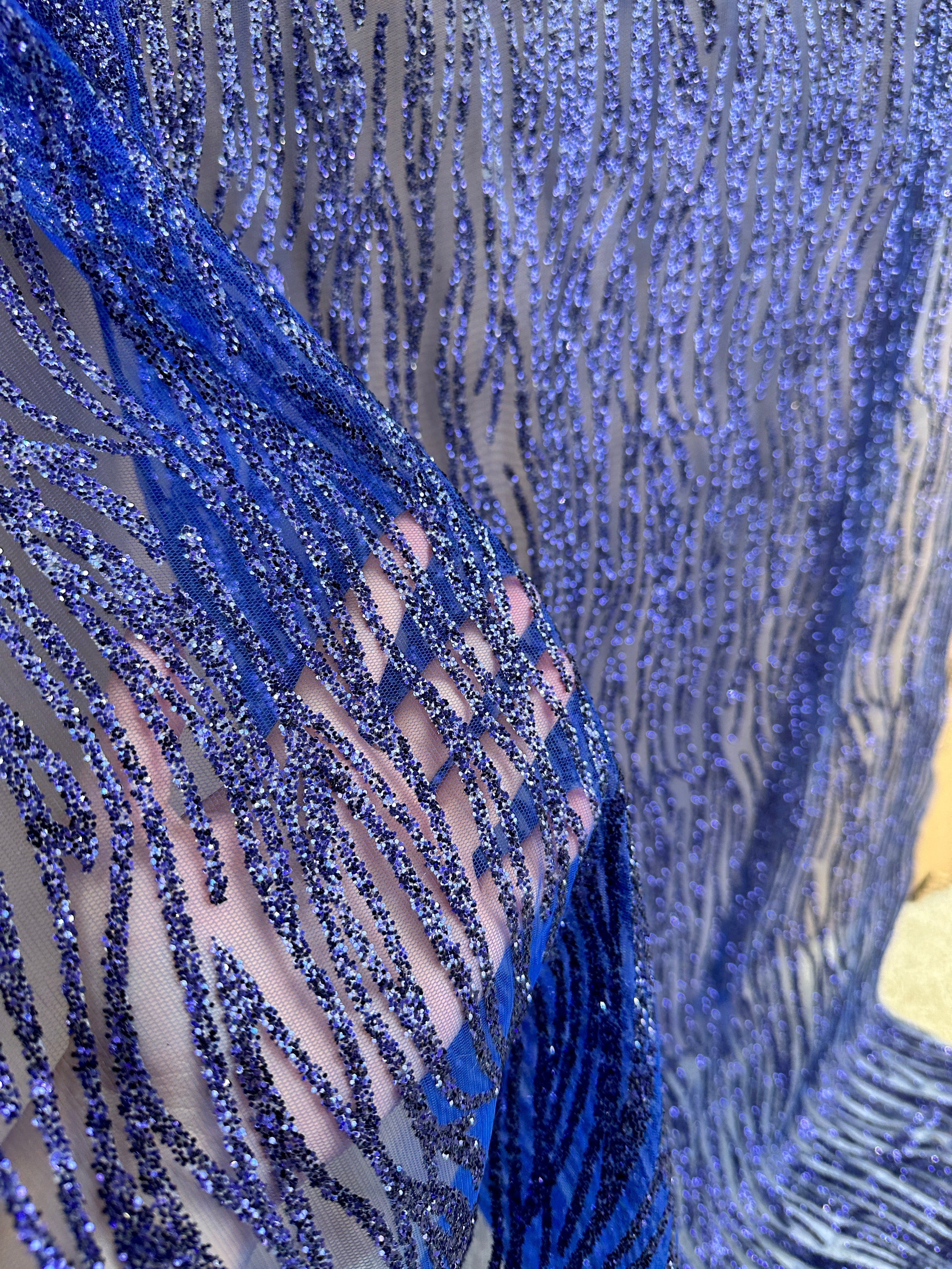 Royal Blue Glitter Lace, dark blue Lace, light blue lace, lace for woman, lace for bride, lace on discount, lace on sale, premium lace, kiki textile lace, lace for party wear dresses