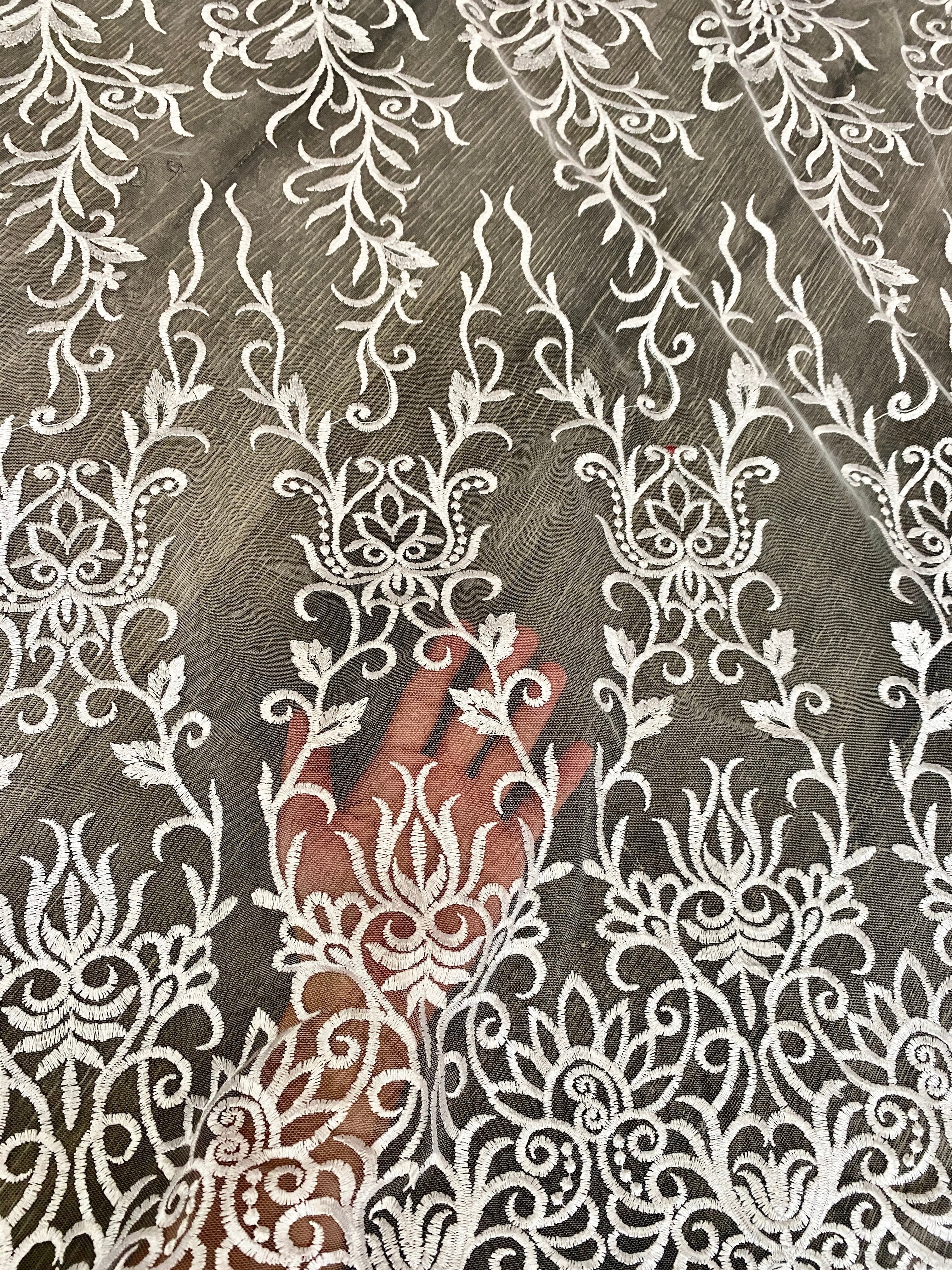  white Scallop Embroidery Lace, off white Scallop Embroidery lace, bright white Scallop Embroidery Lace, Scalloped Embroidery Lace for woman, Scalloped Embroidery Lace for bride, Scalloped Embroidery Lace for gown, Scallop Embroidery Lace in low price, premium Scallop Embroidery Lace, cheap Scallop Embroidery Lace