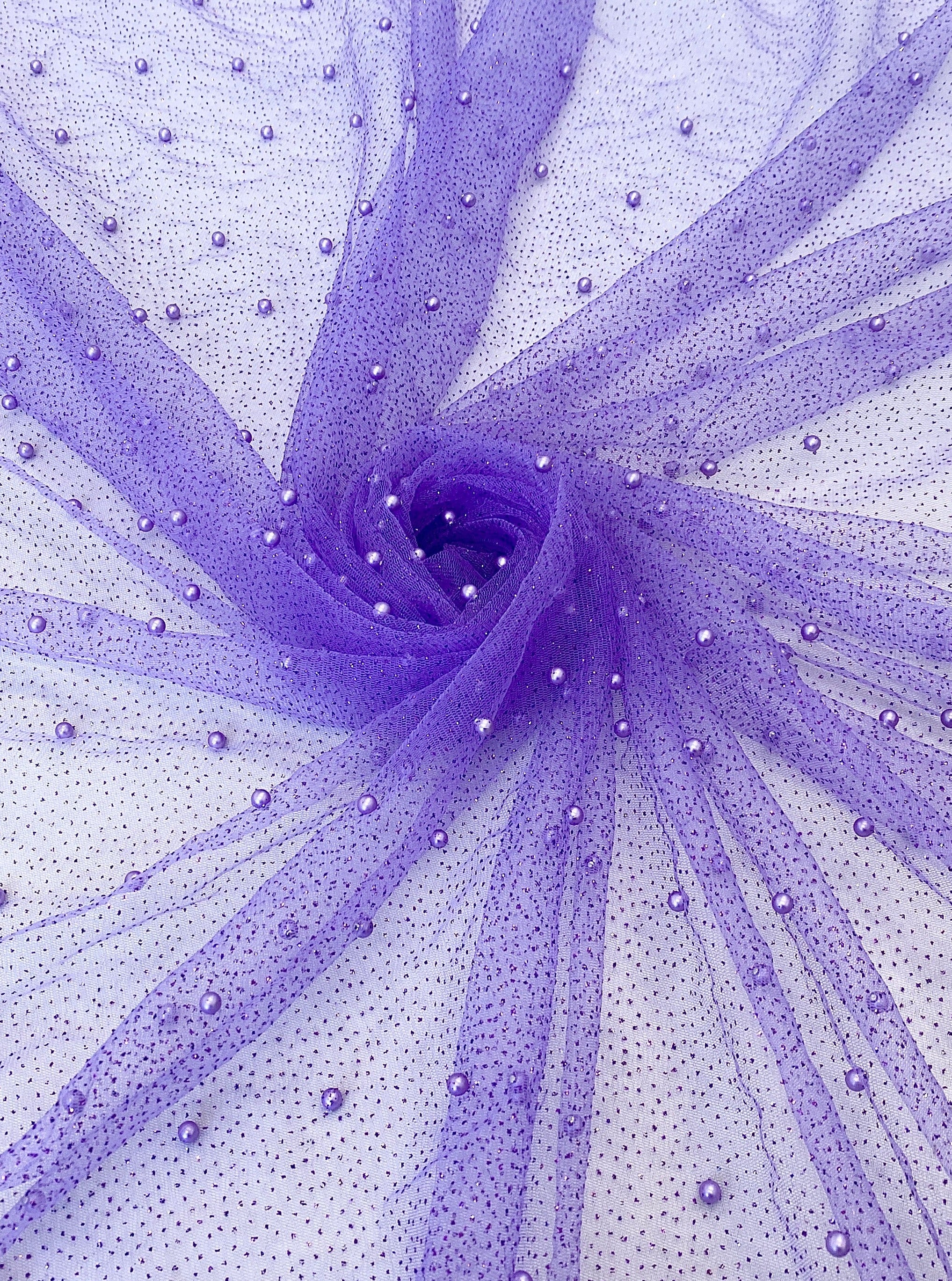 purple Pearl Tulle, light purple pearl Tulle, lavender pearl tulle, purple Pearl Tulle for party wear, lavender Pearl Tulle for dress, Pearl Tulle for woman, Pearl Tulle for bride, Pearl Tulle on discount, Pearl Tulle on sale, premium glitter Pearl Tulle, buy Pearl Tulle online