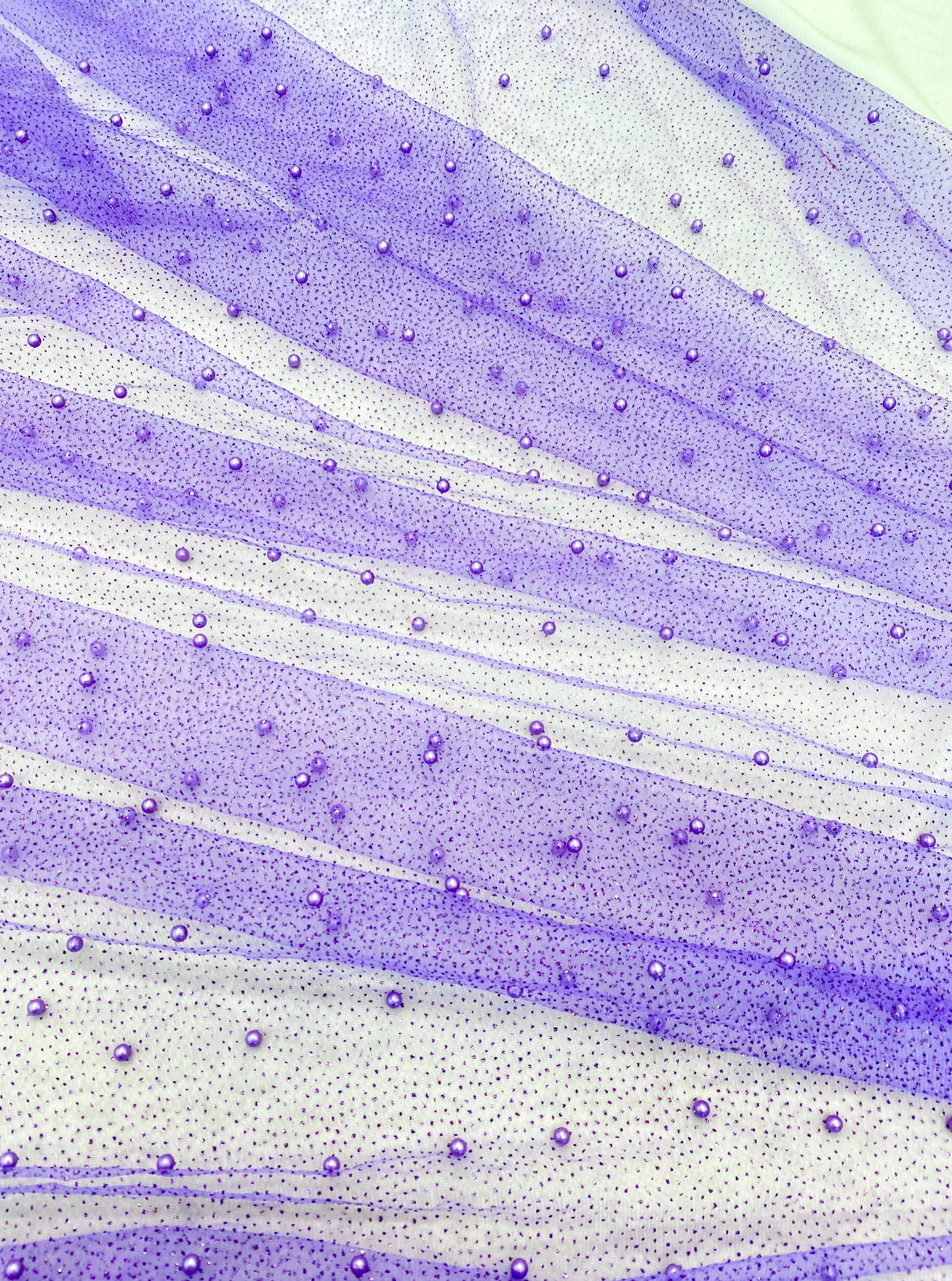 purple Pearl Tulle, light purple pearl Tulle, lavender pearl tulle, purple Pearl Tulle for party wear, lavender Pearl Tulle for dress, Pearl Tulle for woman, Pearl Tulle for bride, Pearl Tulle on discount, Pearl Tulle on sale, premium Pearl Tulle, buy Pearl Tulle online