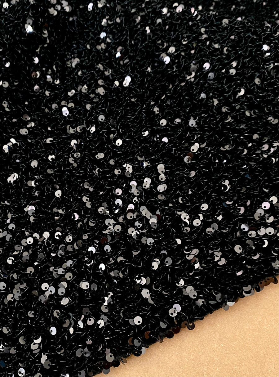 Black Sequin on Velvet