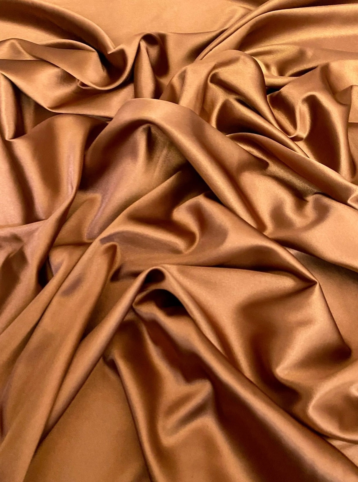 Charmeuse Satin Fabric - Rust Many Colors Available