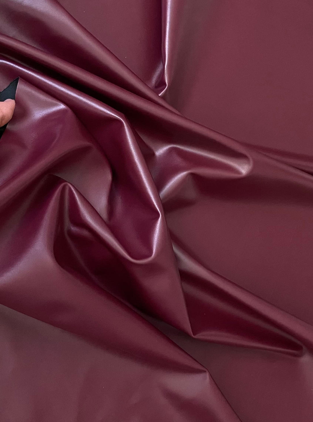 Shop now Burgundy Stretch Faux Leather by Yard- Kiki Textiles ...