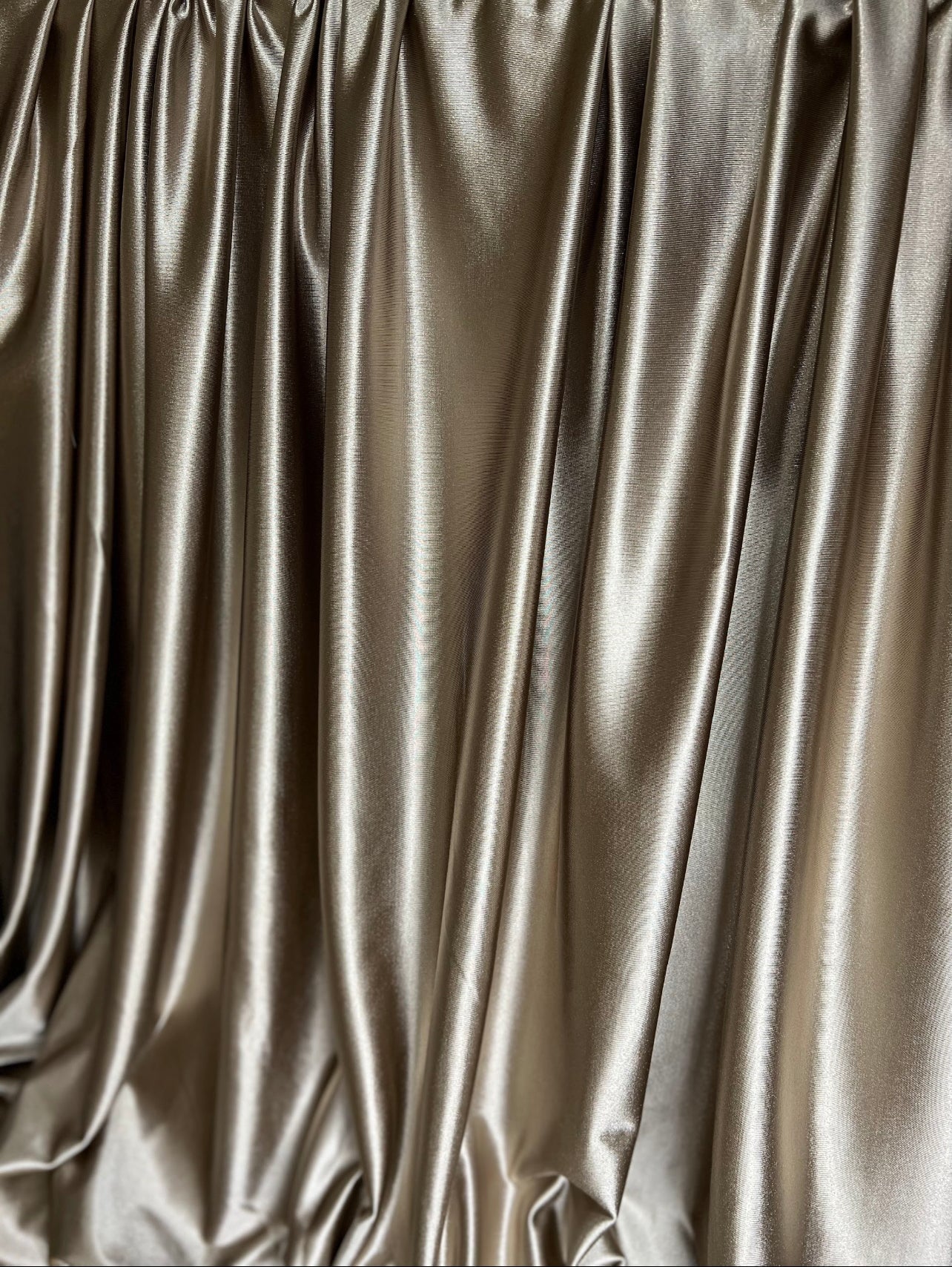 Champagne Shiny Nylon Spandex, Champagne nylon spandex for part dress,  Champagne Shiny Nylon Spandex for woman, Champagne Shiny Nylon Spandex for bride, spandex for swim wear, premium spandex, spandex on sale, low price spandex. discounted spandex, gold nylon spandex