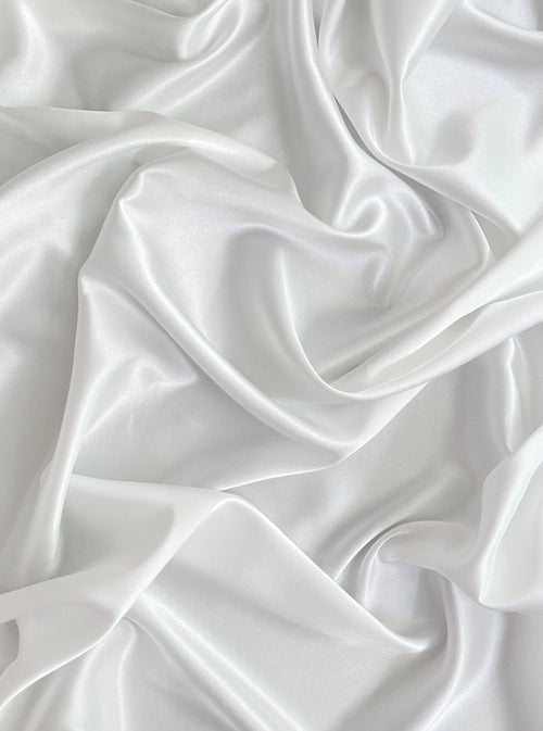 White Silky Stretch Satin