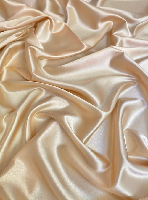 Gold Champagne Silky Stretch Satin