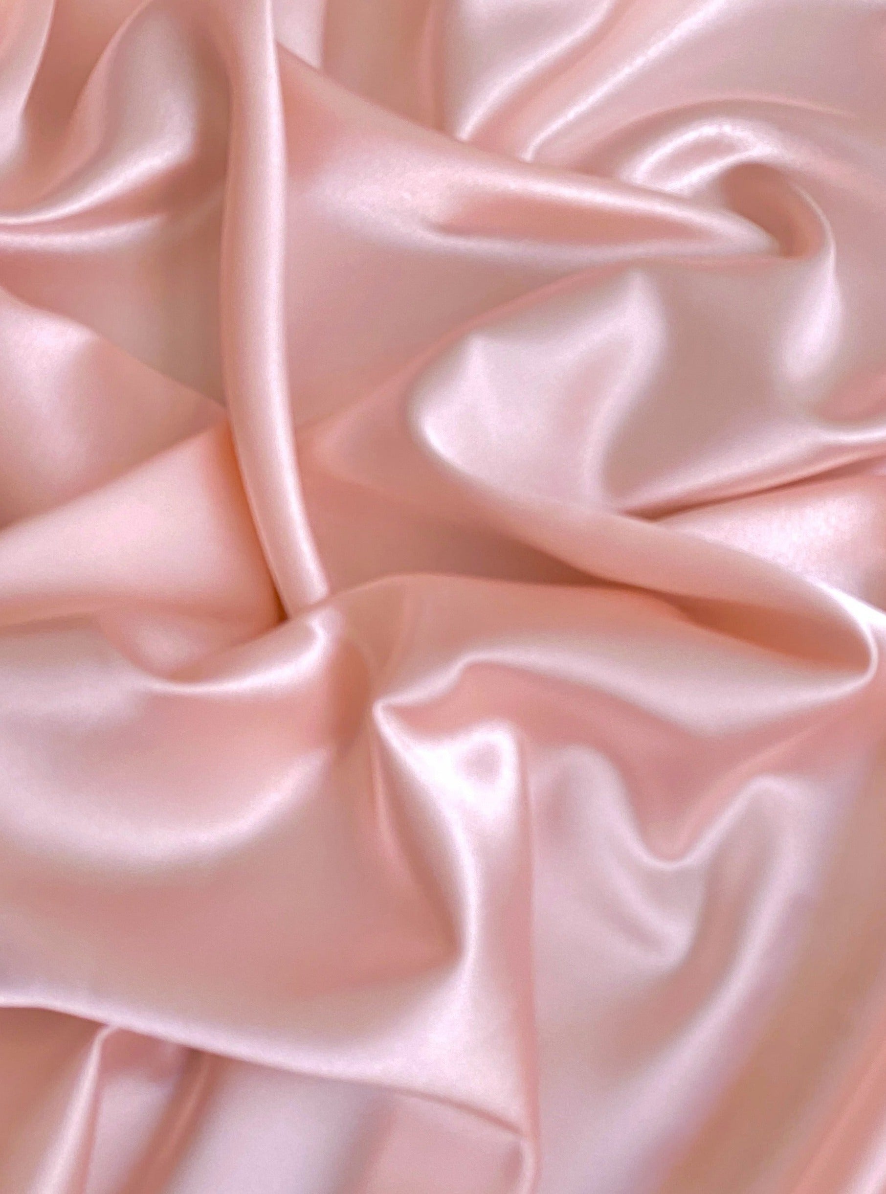 blush silk fabric, blush stretch silk, blush pink silk fabric, blush pink satin fabric, blush silky satin, blush polyester silk, blush silk charmeuse, pink silk charmeuse, pale pink silk charmeuse, pale pink satin, pale pink stretch silk
