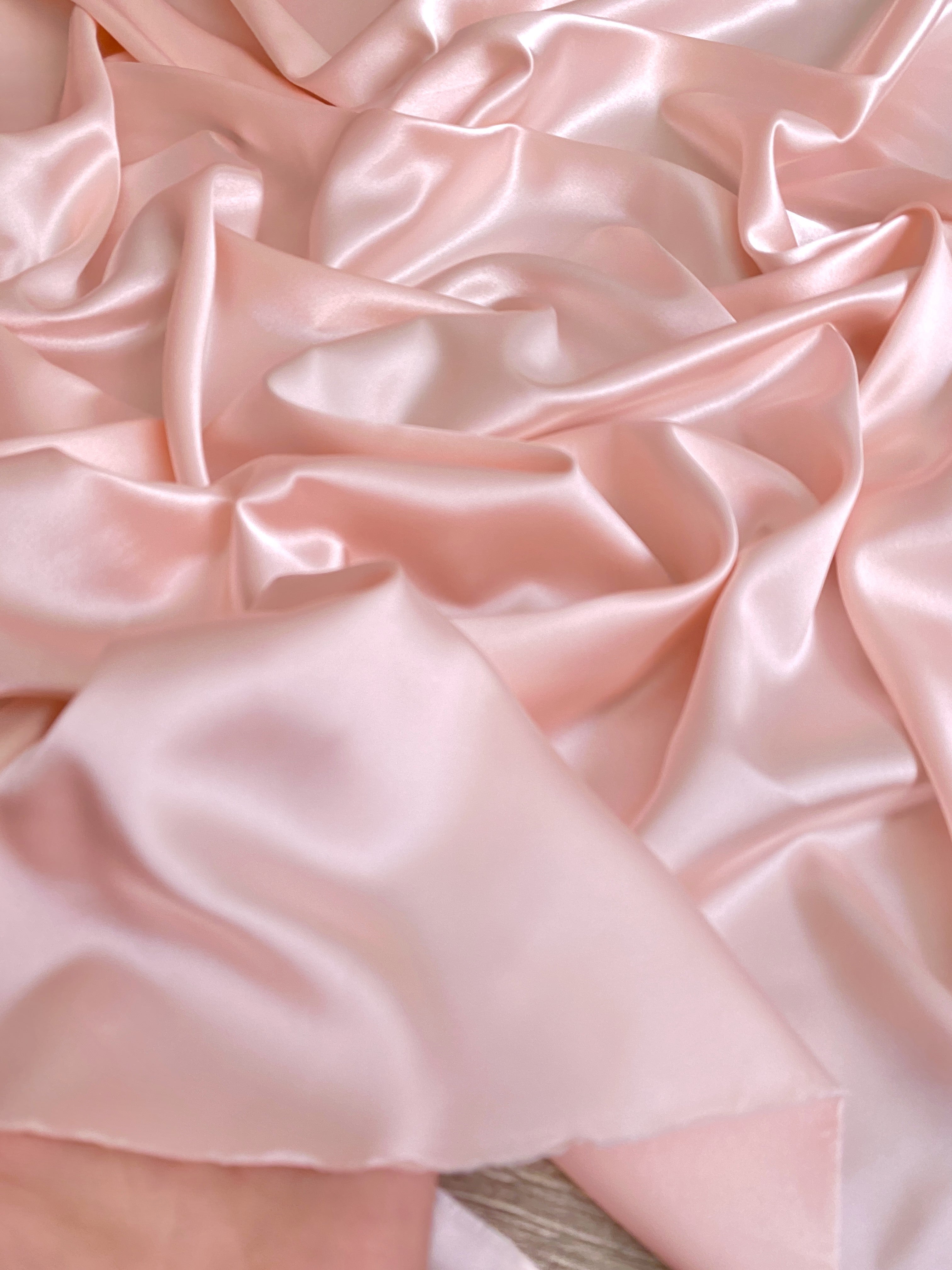 Blush Pink Silky Stretch Satin