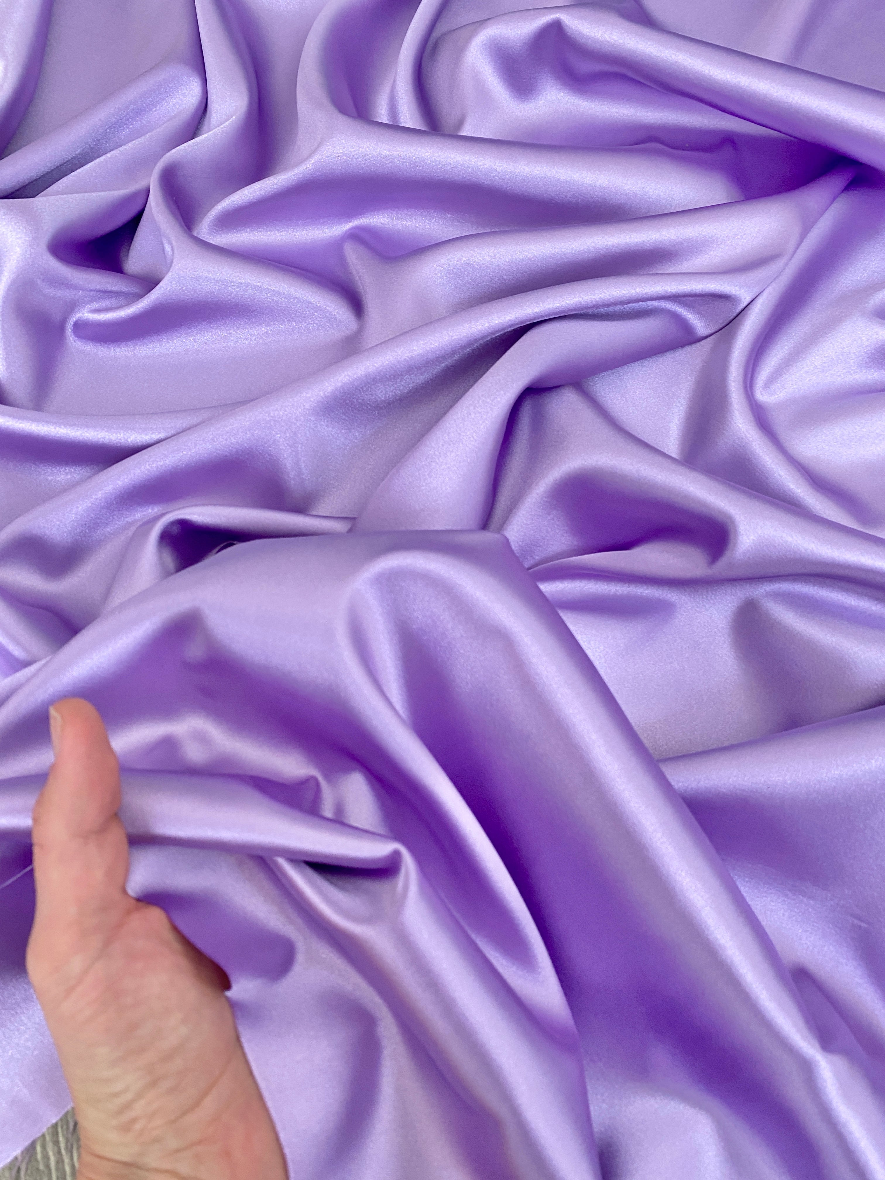 Lavender Silky Stretch Satin