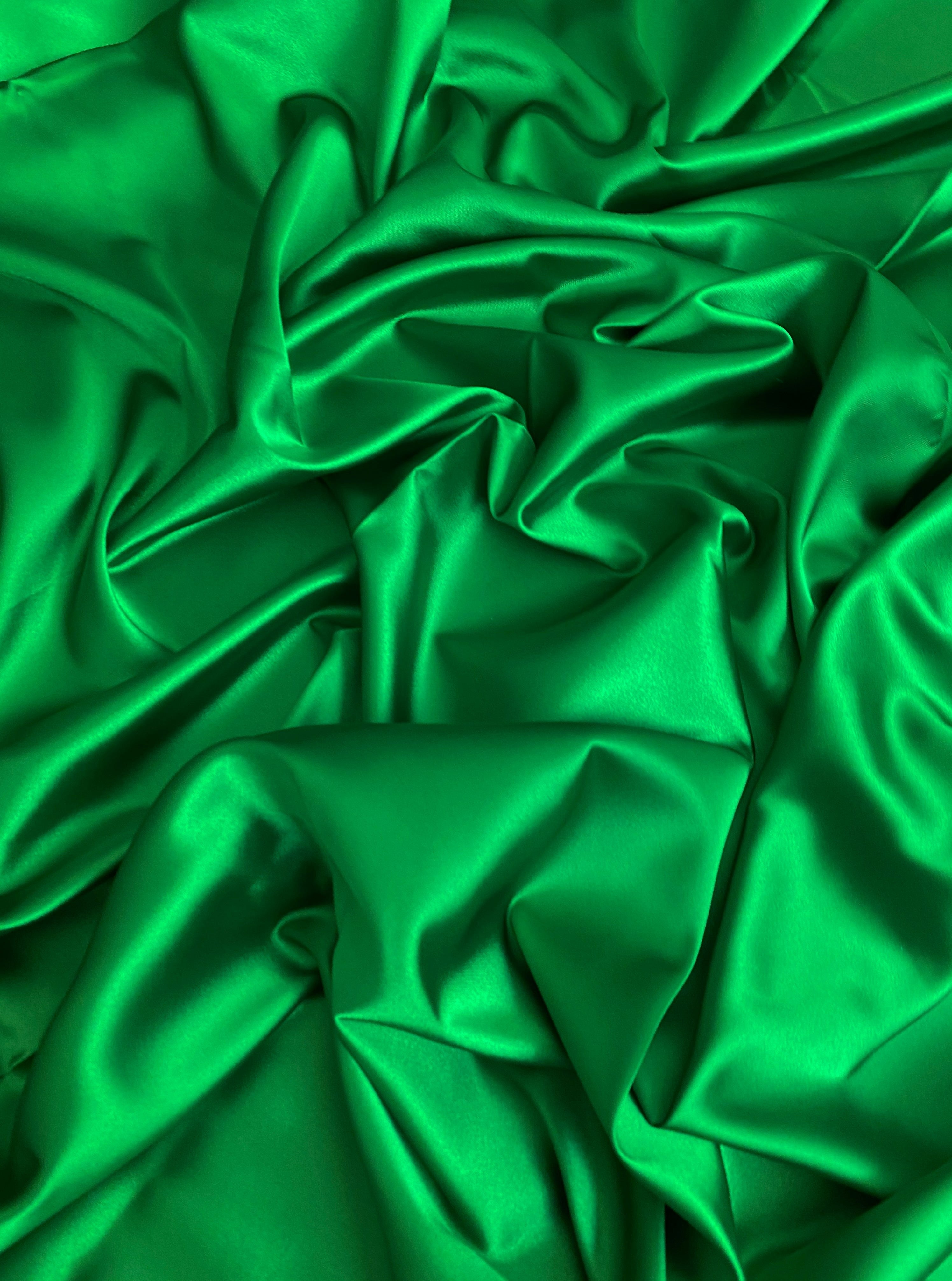 kelly green silk, bright green silk fabric, kelly green satin fabric, emerald green satin, emerald green silk, silk for dress green, silk for woman green