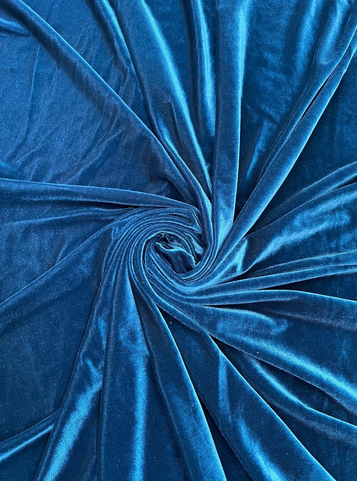 Teal Blue velvet fabric, 4 way stretch velvet fabric, solid velvet fabric, velvet fabric for clothing, fabric store, velvet cheap, stretch velvet on sale, Blue velvet, dark Blue velvet fabric