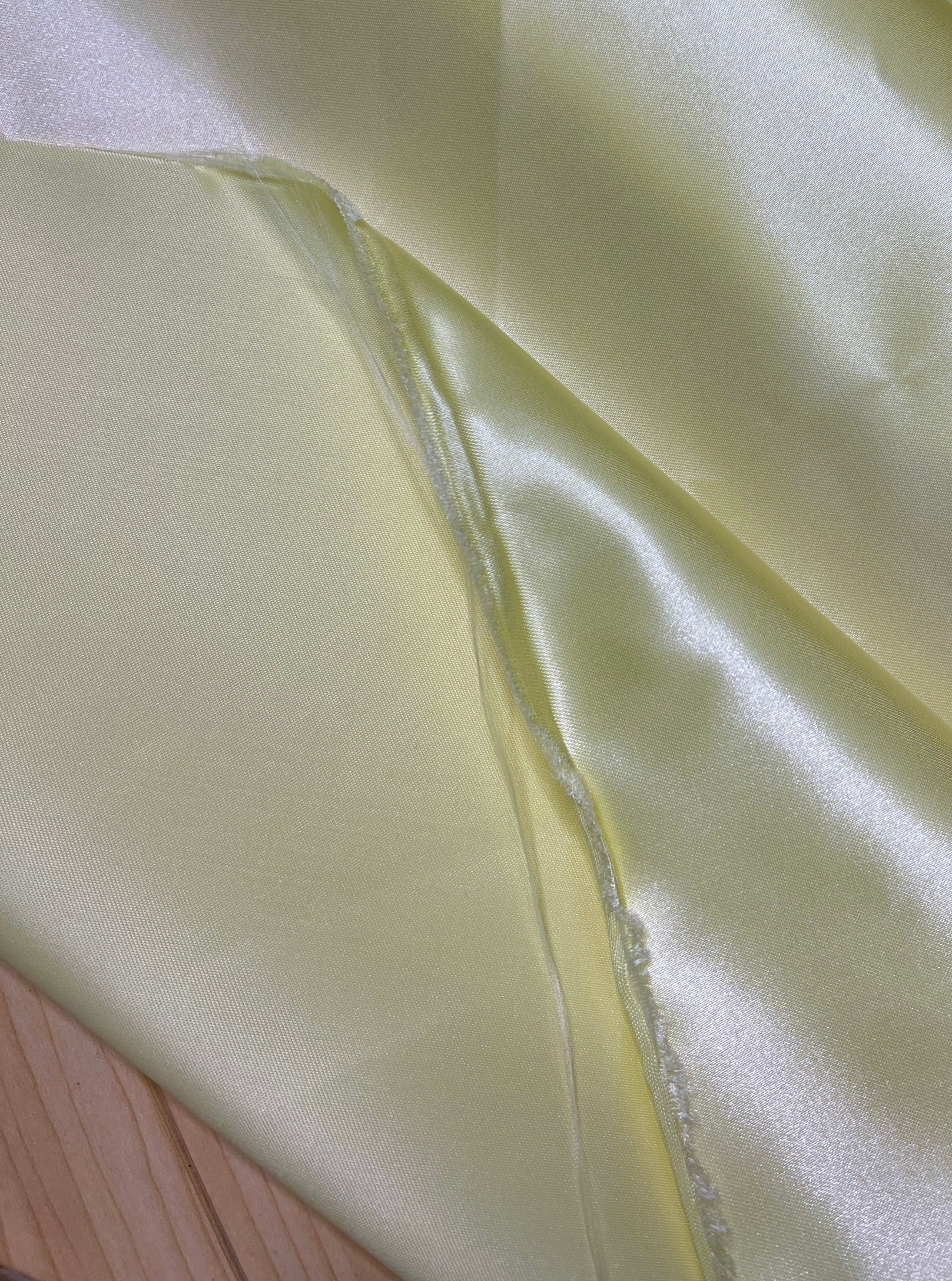 Pale Yellow Duchesse Satin Fabric, Yellow Bridal Shiny Satin by yard, Light Heavy Satin Fabric for Wedding Dress, satin for woman, satin usa, satin los angelos, kikitextile, satin online, satin in yellow, dark yellow satin, light yellow satin, stretch satin, cheap satin, luxury satin